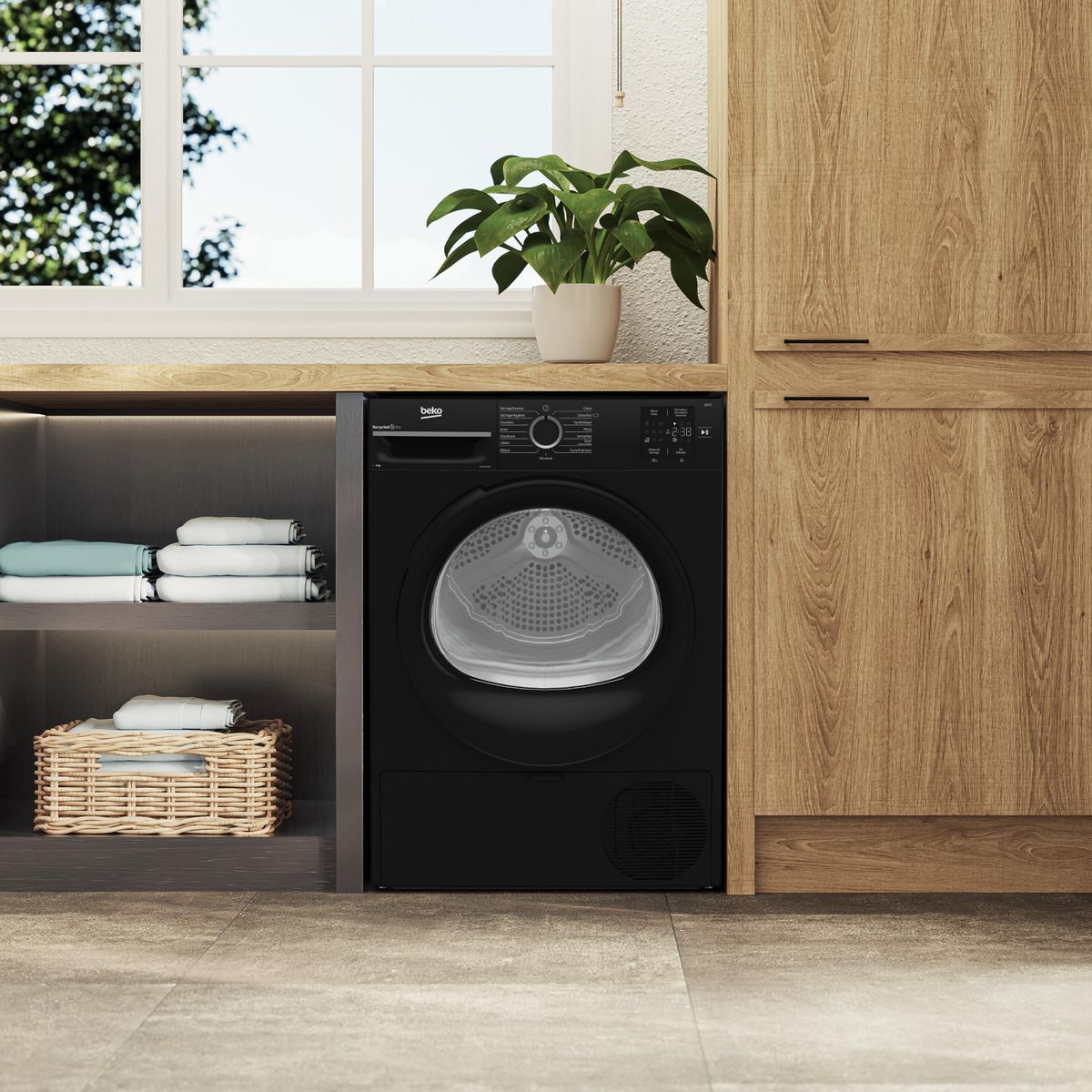 BEKO Sèche linge hublot D0H1910FB, 9 kg, Pompe à chaleur, E