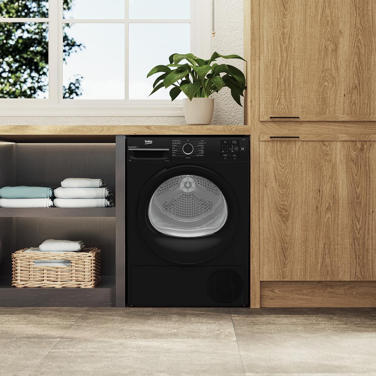 BEKO Sèche linge hublot D0H1910FB, 9 kg, Pompe à chaleur, E