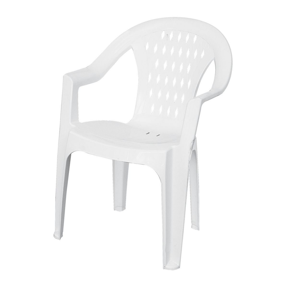 GARDENSTAR Fauteuil de jardin en résine - Blanc