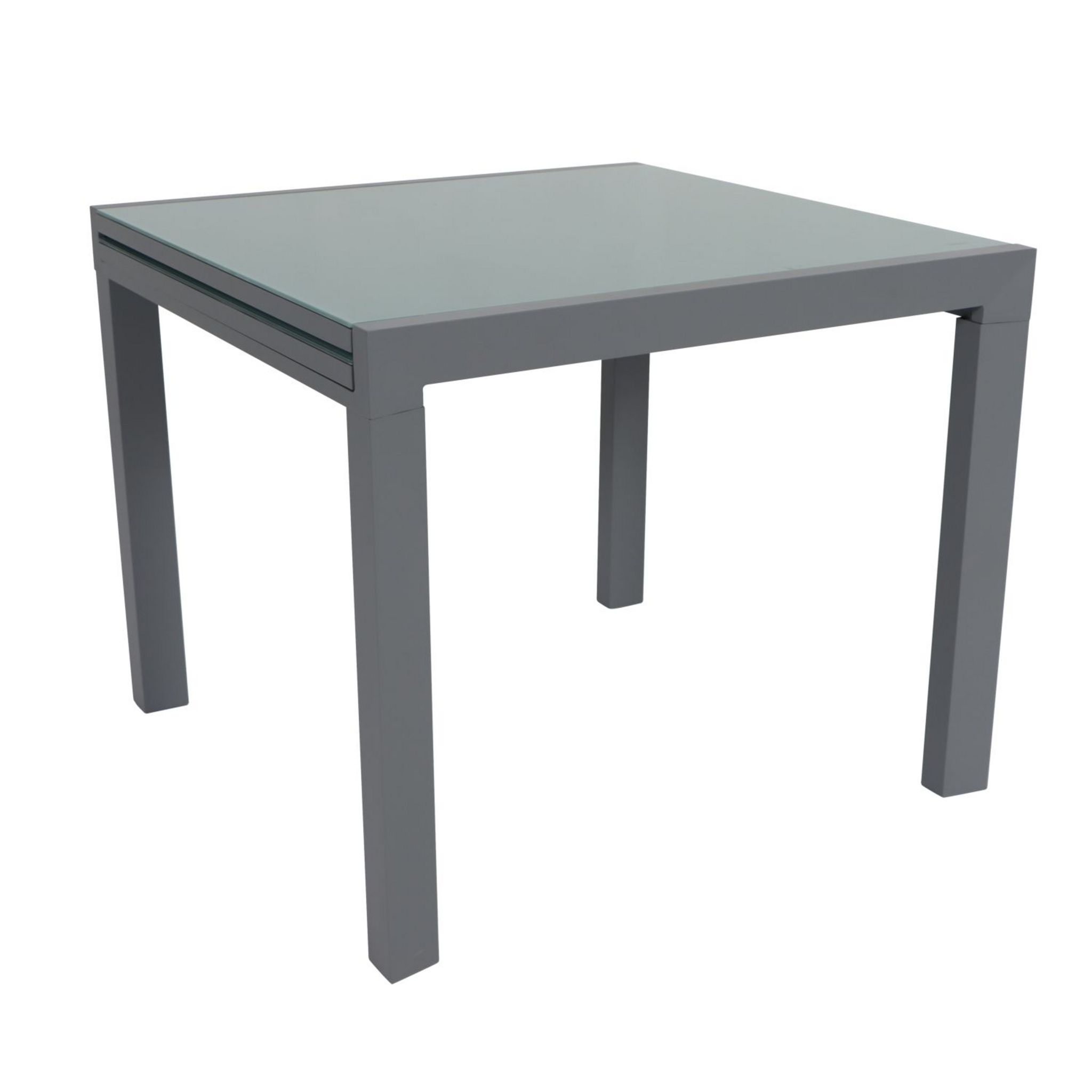 Voir la diapositive 1 : GARDENSTAR Table de jardin rectangulaire extensible en Aluminium et verre - Gris