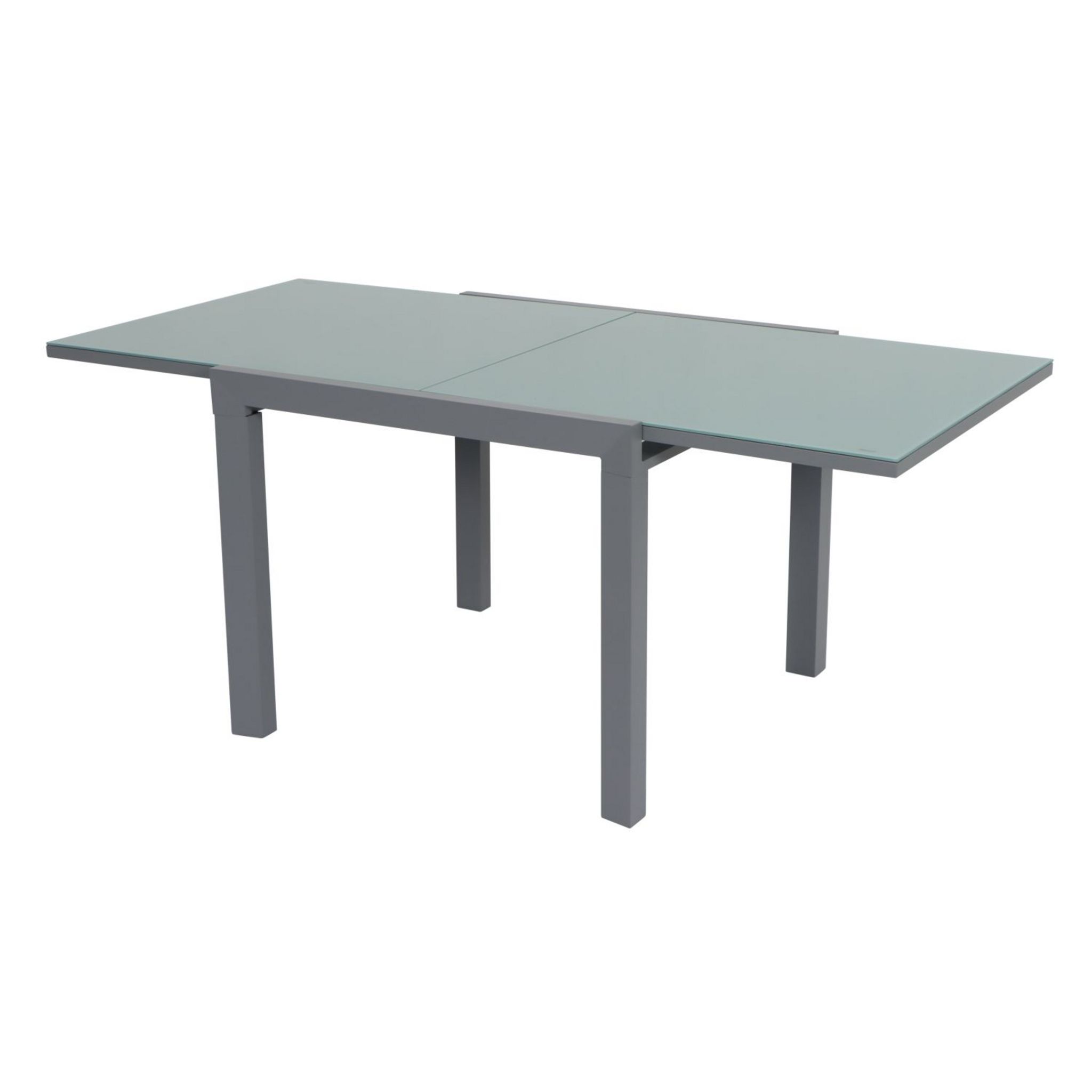 Voir la diapositive 7 : GARDENSTAR Table de jardin rectangulaire extensible en Aluminium et verre - Gris