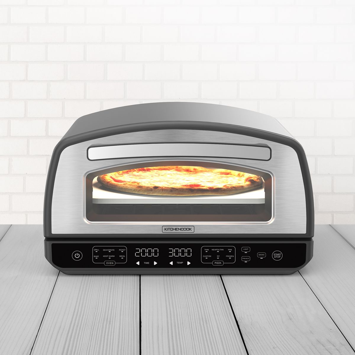 KITCHENCOOK Four à pizza d'intérieur K-PIZZA - Argent