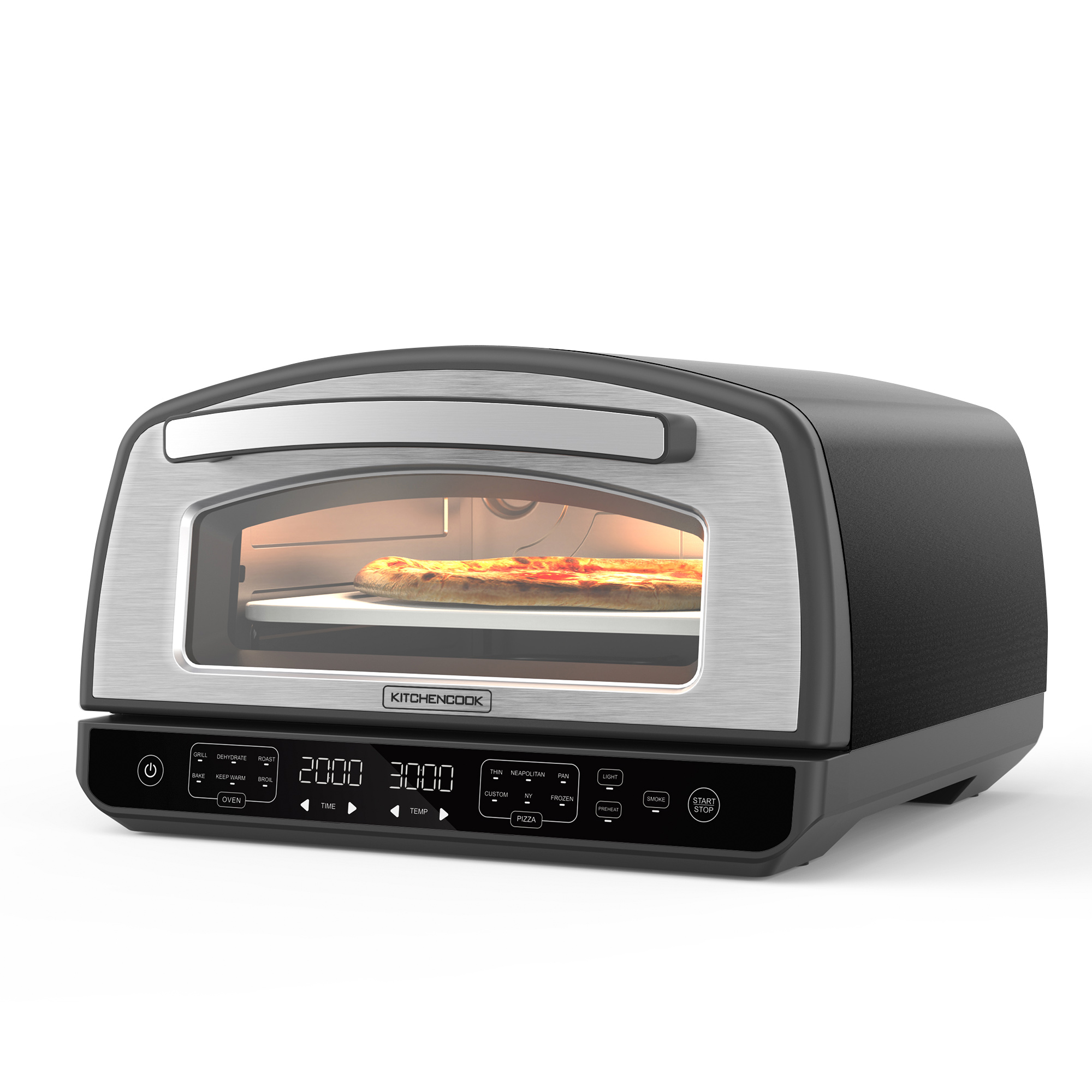 Voir la diapositive 10 : KITCHENCOOK Four à pizza d'intérieur K-PIZZA - Argent