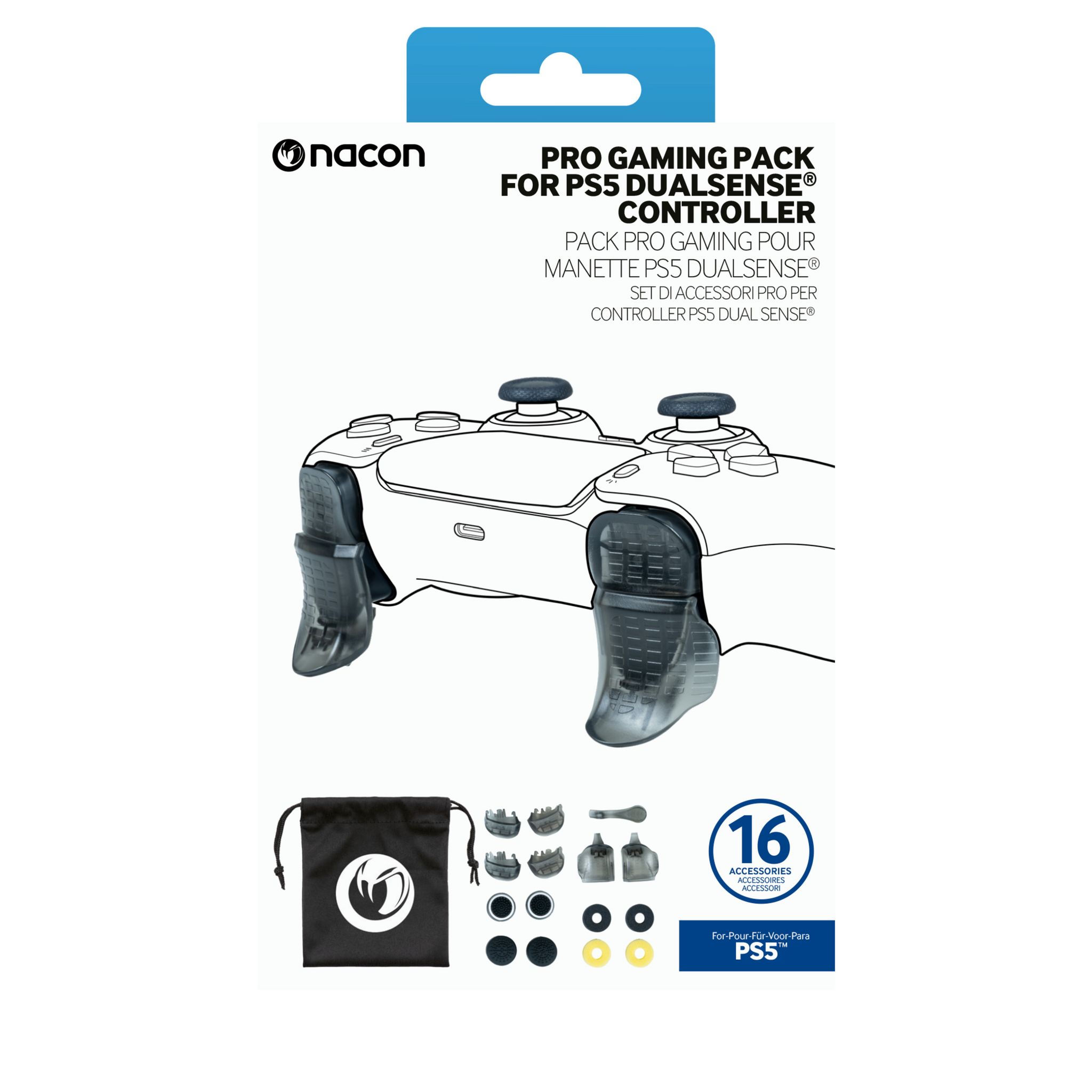 NACON Pack de gâchettes et boutons ergonomique pour manette de PS5