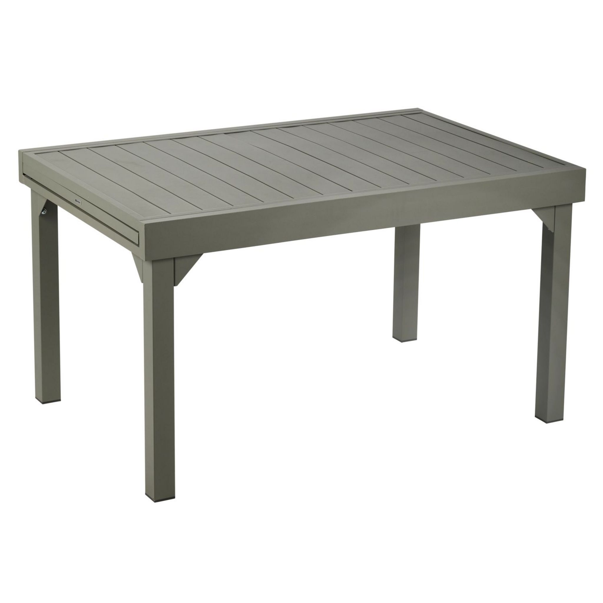 Voir la diapositive 1 : GARDENSTAR Table de jardin rectangulaire extensible 6/8 places en Aluminium et acier - Vert Kaki
