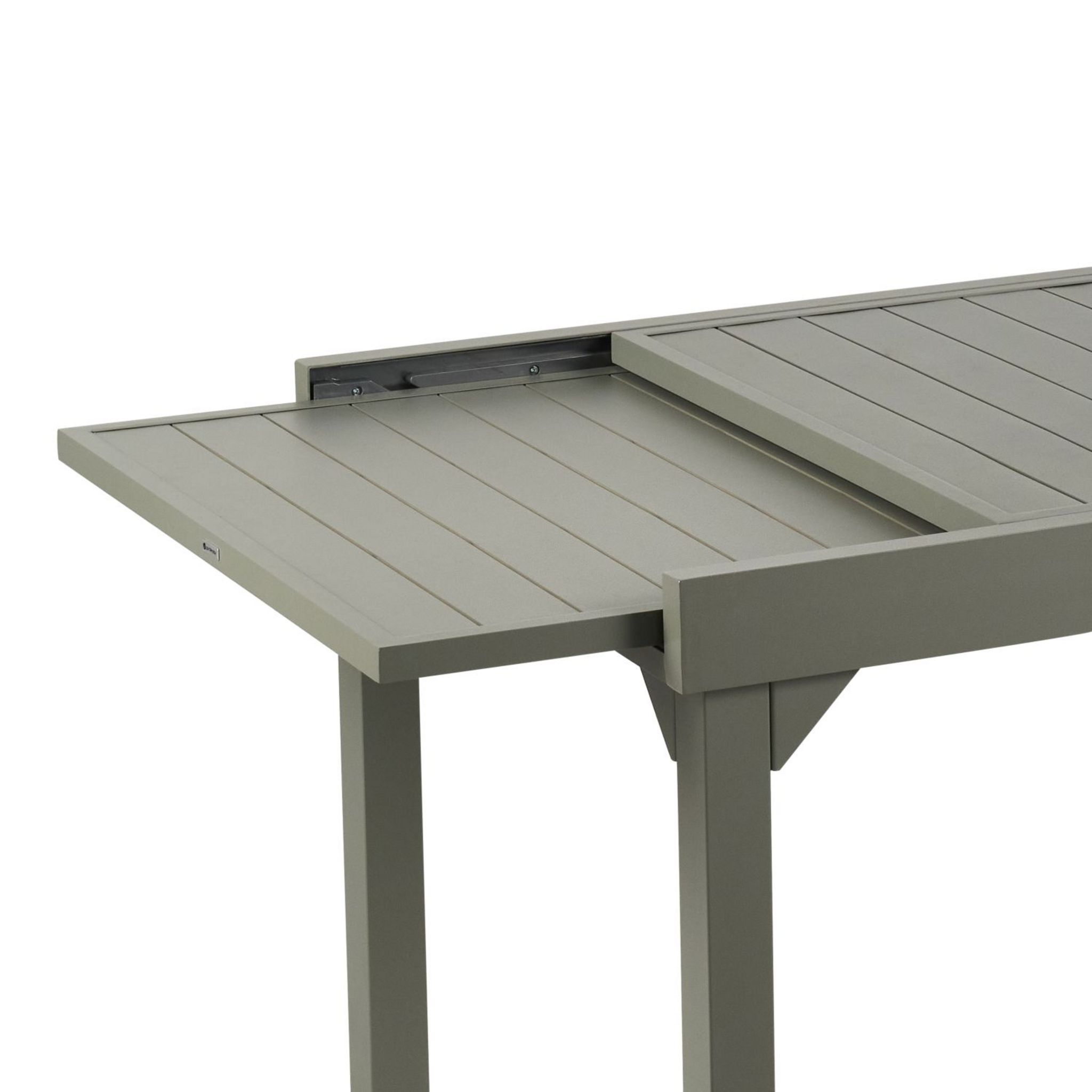 Voir la diapositive 5 : GARDENSTAR Table de jardin rectangulaire extensible 6/8 places en Aluminium et acier - Vert Kaki