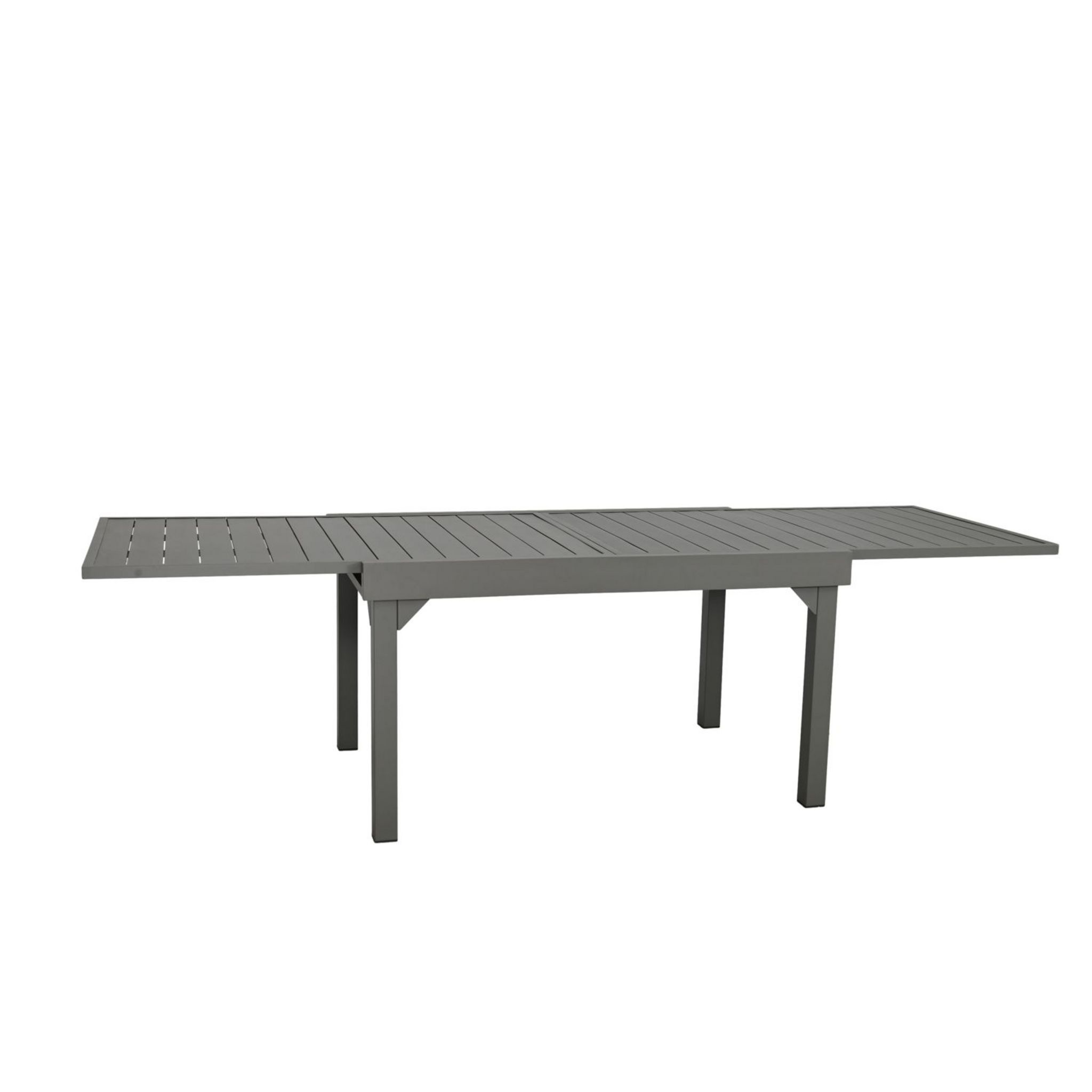 Voir la diapositive 6 : GARDENSTAR Table de jardin rectangulaire extensible 6/8 places en Aluminium et acier - Vert Kaki
