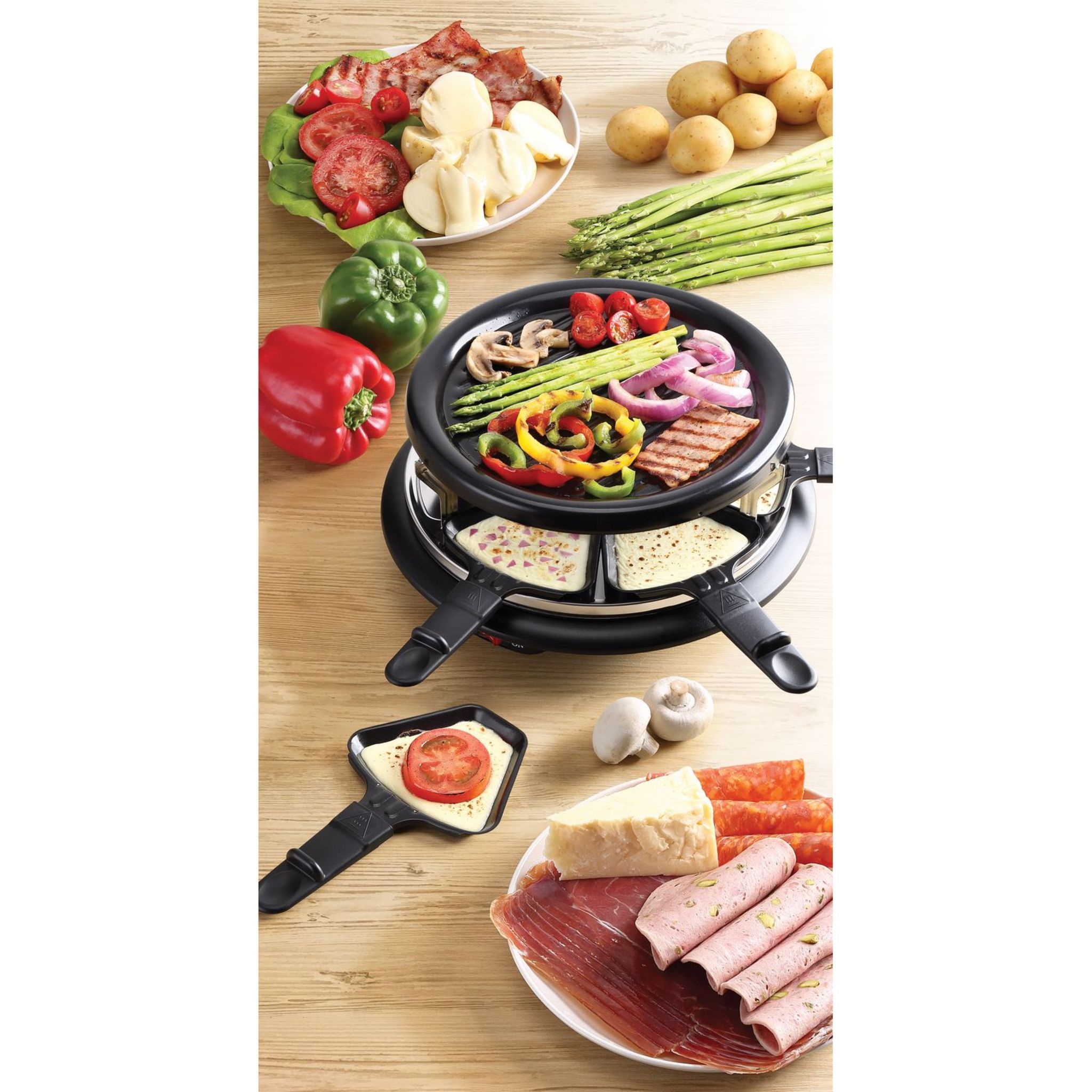 Voir la diapositive 2 : QILIVE Appareil à raclette Q.5530 - Noir