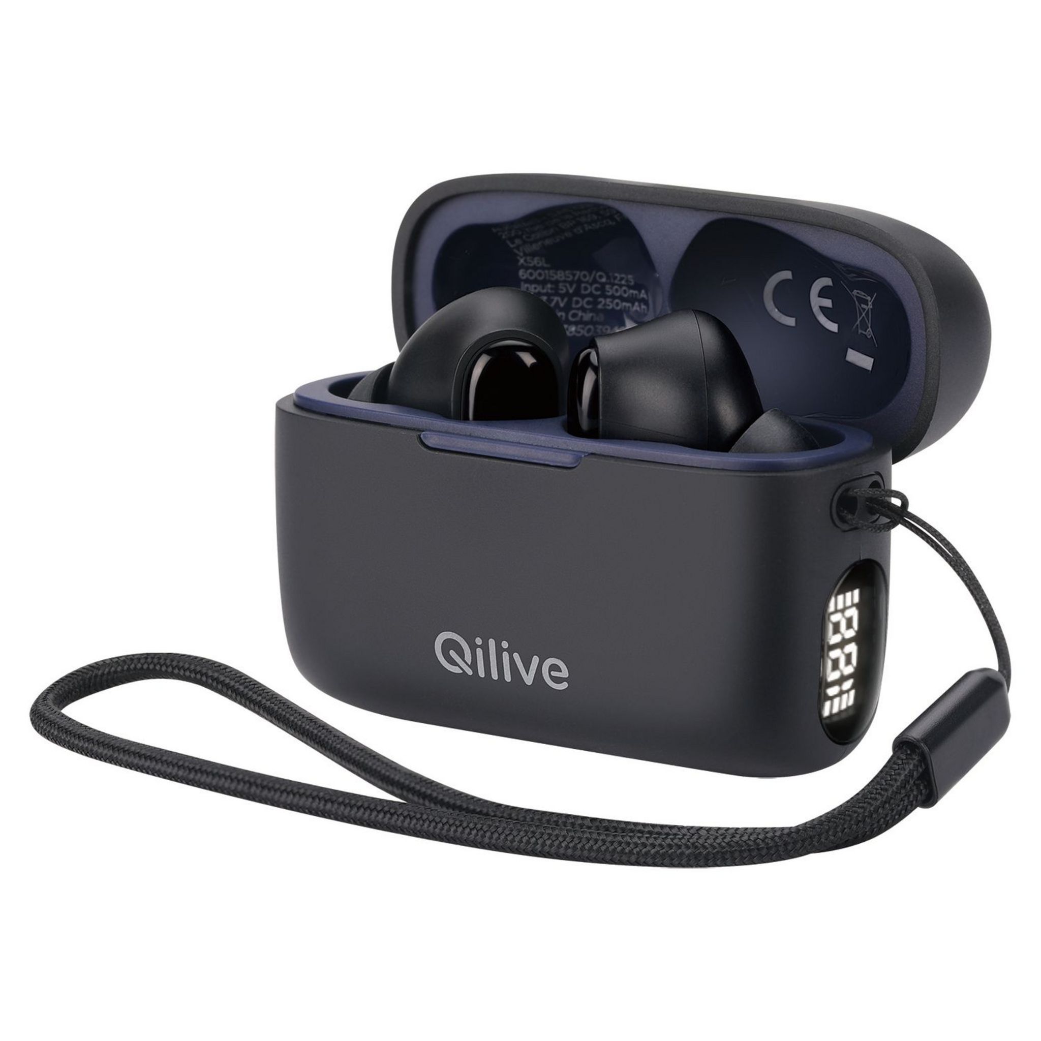 Voir la diapositive 2 : QILIVE Écouteurs Q1225 TWS Sport LED - Noir