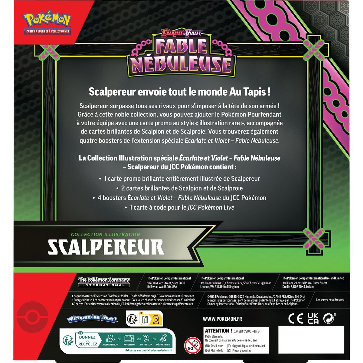POKEMON Coffret Cartes Pokémon Scalpereur Fable Nebuleuse