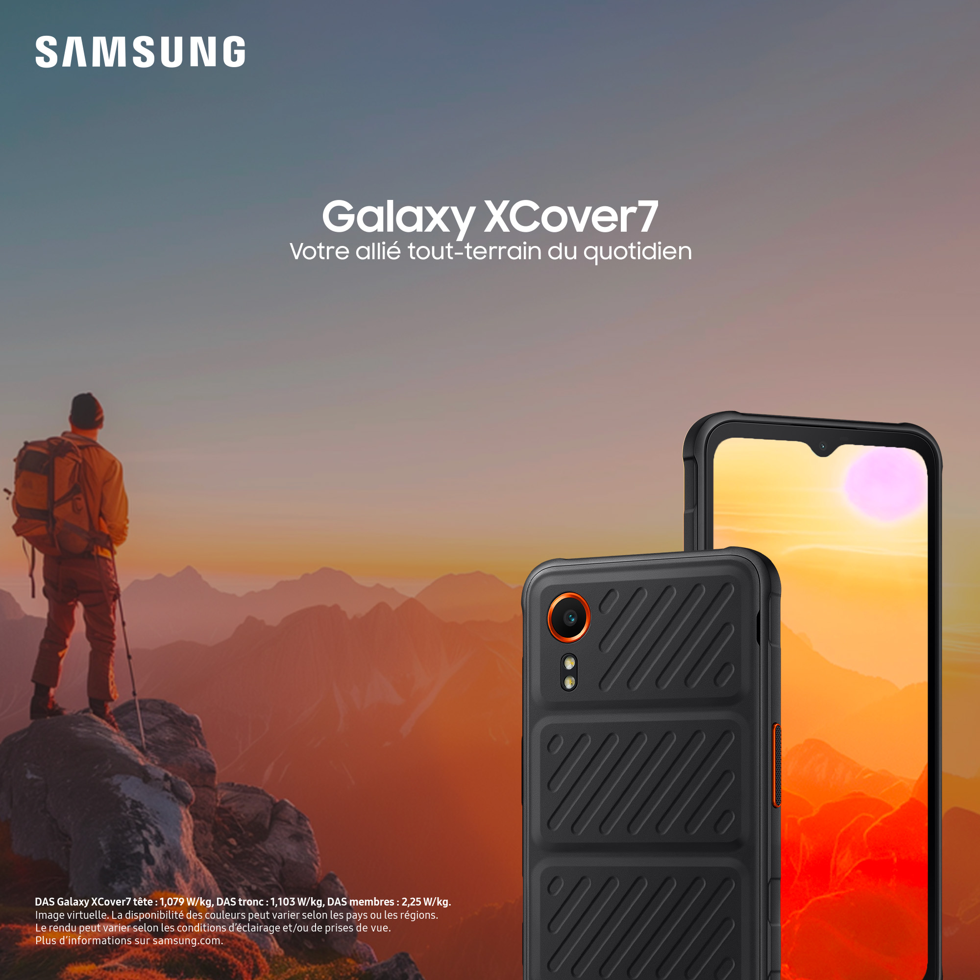 Voir la diapositive 2 : SAMSUNG Galaxy XCover 7 128Go 5G - Noir