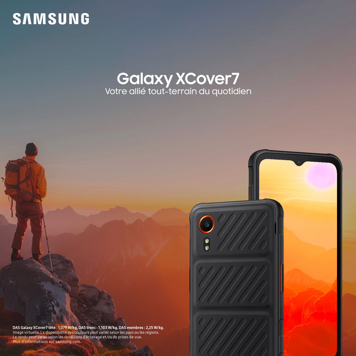 SAMSUNG Galaxy XCover 7 128Go 5G - Noir