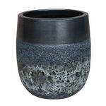 GARDENSTAR Pot en terre cuite émaillée ø35 x h39 cm - Bleu