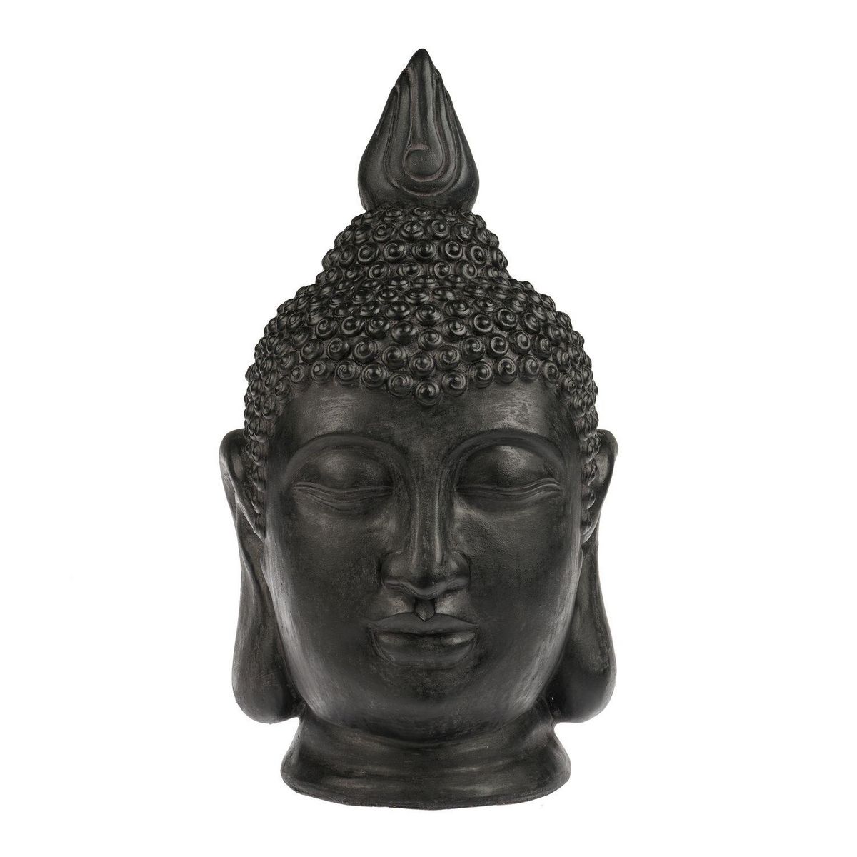 GARDENSTAR Tête Buddha en magnésie H51 cm - noir