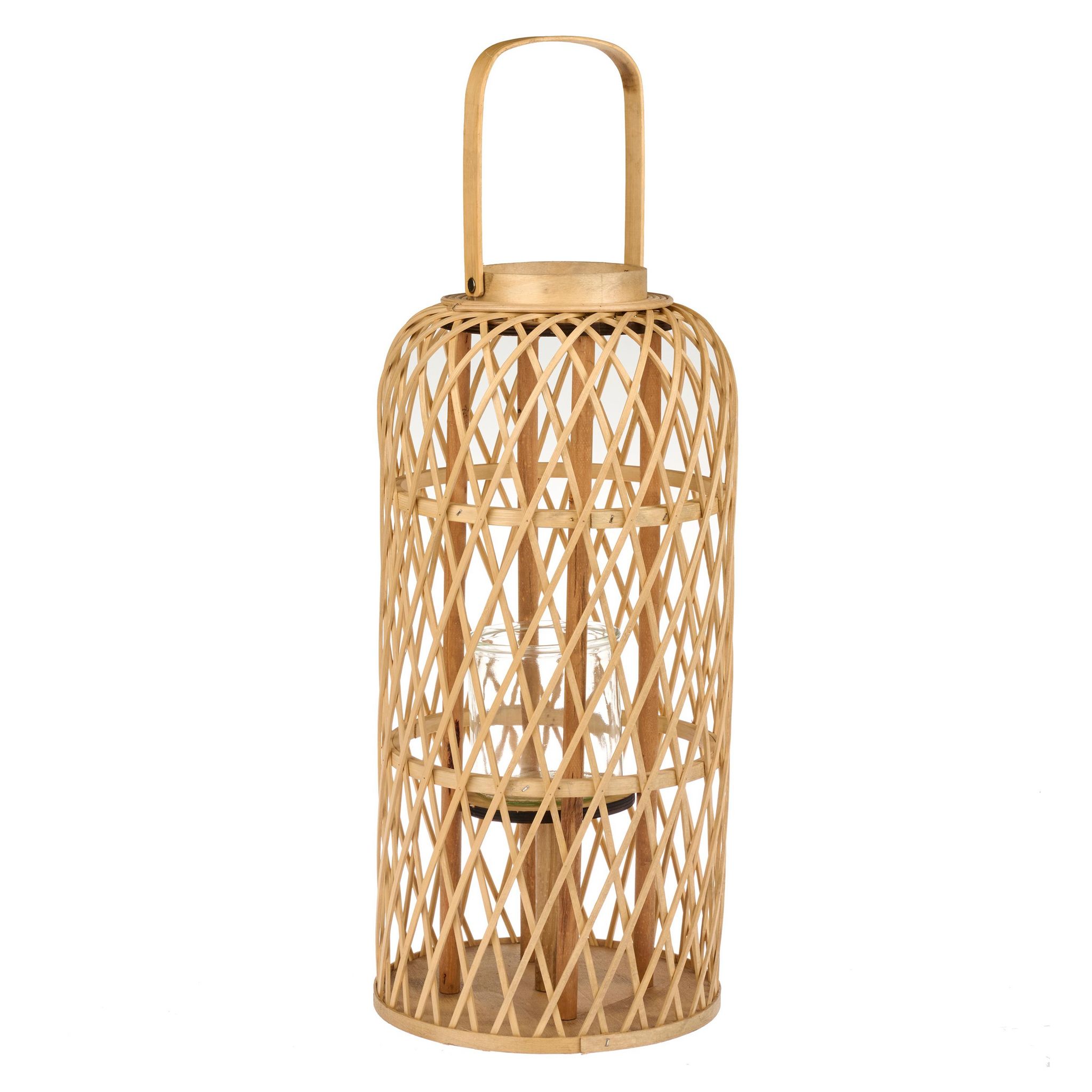 GARDENSTAR Lanterne en Bambou tressé H46.5 cm