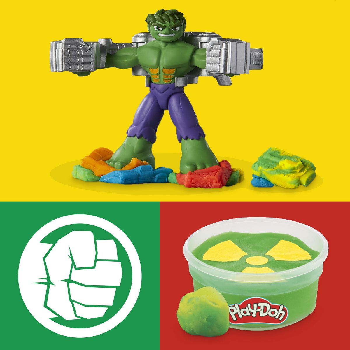 HASBRO Pâte à modeler Marvel Hulk Écrase Tout  Play Doh