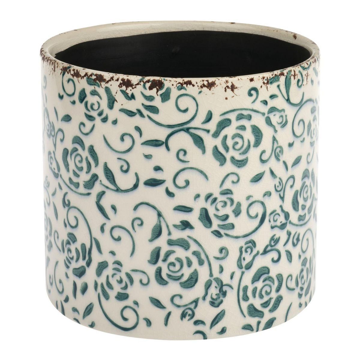 GARDENSTAR Cache pot en Grès D16.5 cm H15.5 cm