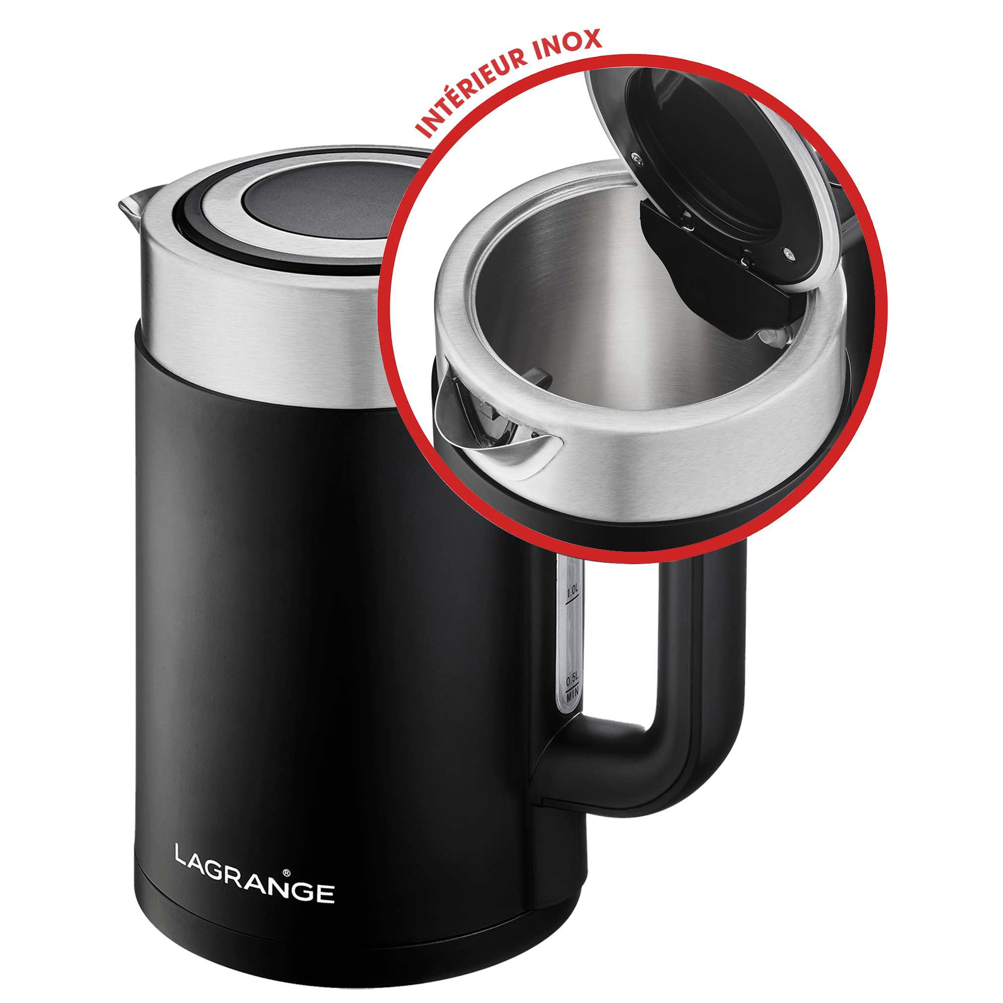 Voir la diapositive 2 : LAGRANGE Bouilloire programmable 509041 - Noir