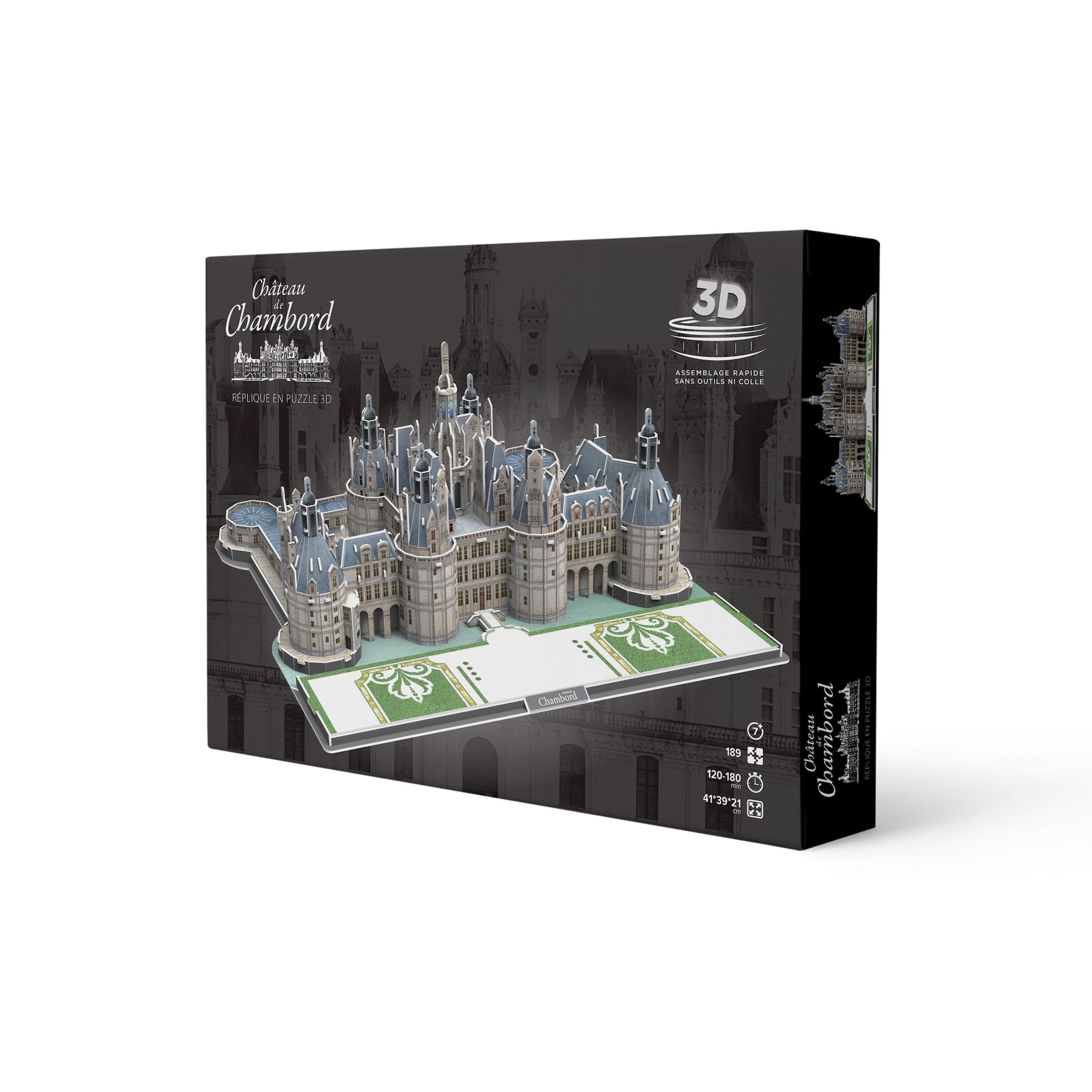 Voir la diapositive 2 : MEGABLEU Puzzle 3D 189 pièces Château de Chambord