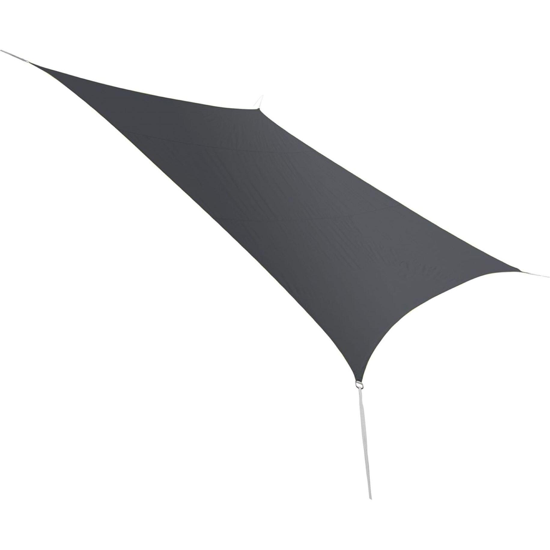 Voir la diapositive 2 : JARDILINE Voile d'ombrage rectangulaire 2 x 1,40 m - Gris