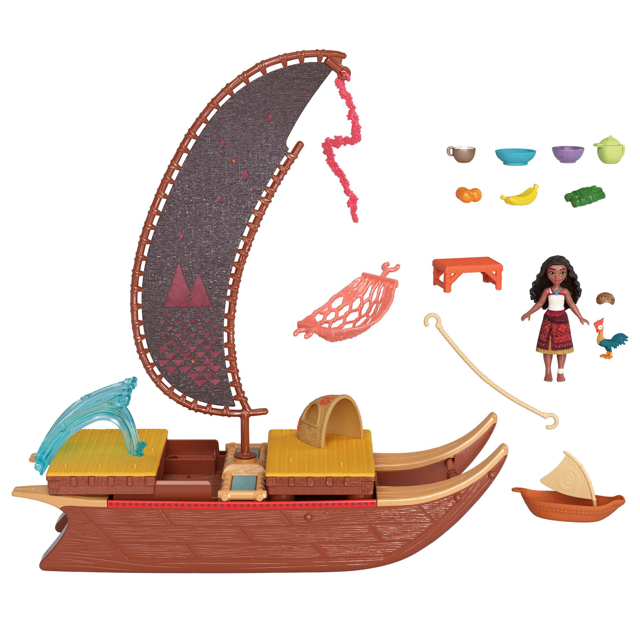 Voir la diapositive 2 : MATTEL La pirogue de Vaiana 2
