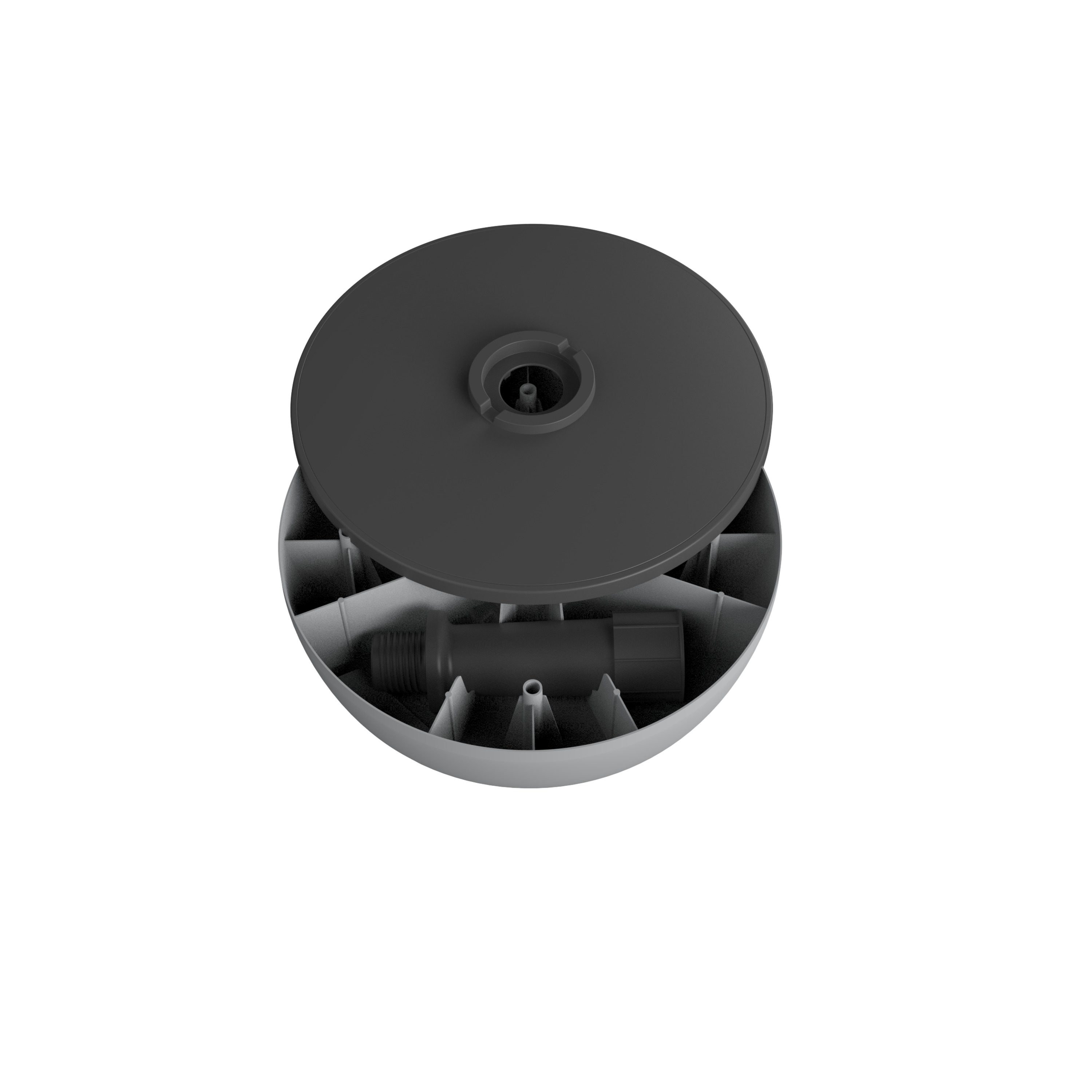 Voir la diapositive 2 : EDA PLASTIQUES Pied de parasol rond 25L à remplir - Gris
