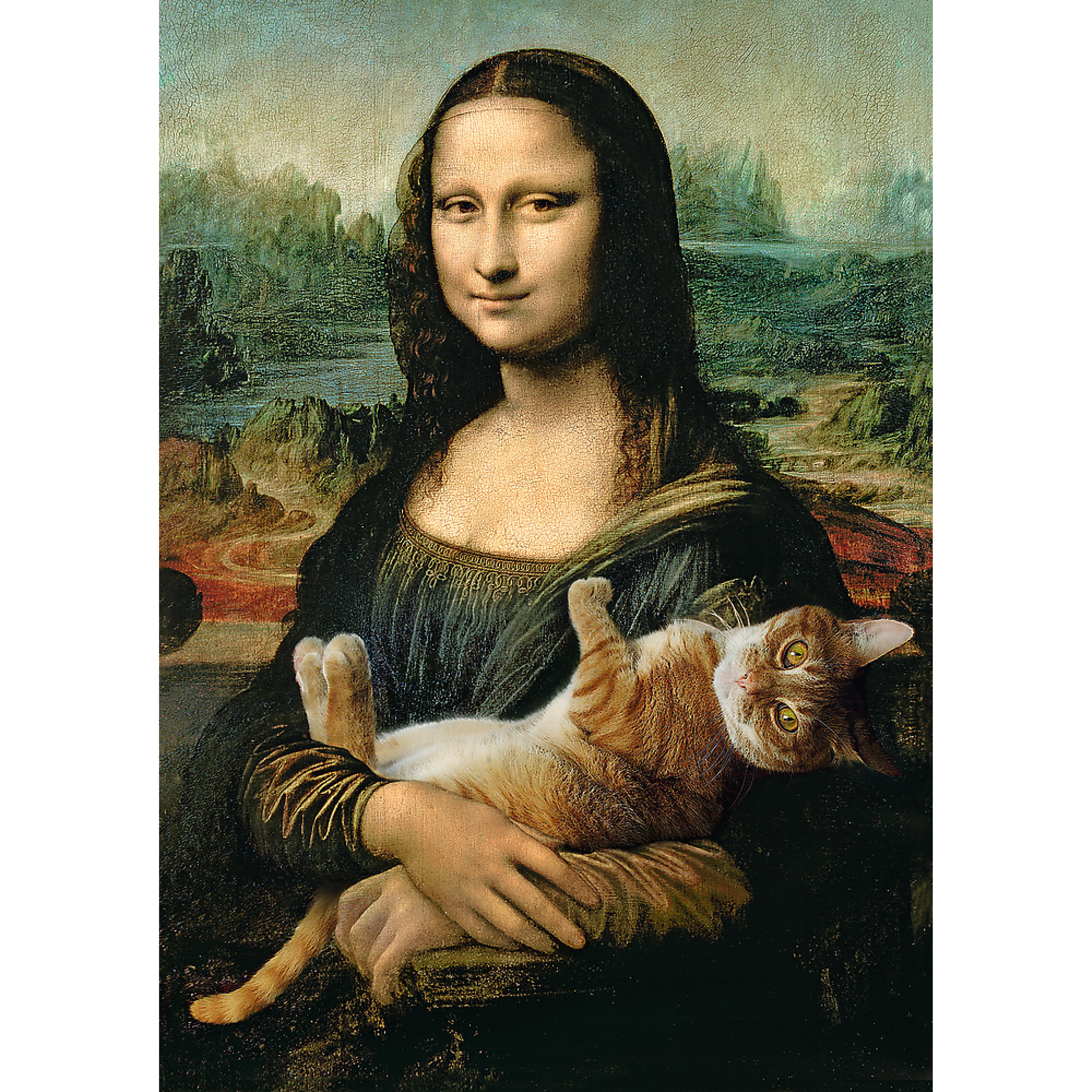Voir la diapositive 2 : IMAGIN Puzzle 500 pièces Mona Lisa et Chat