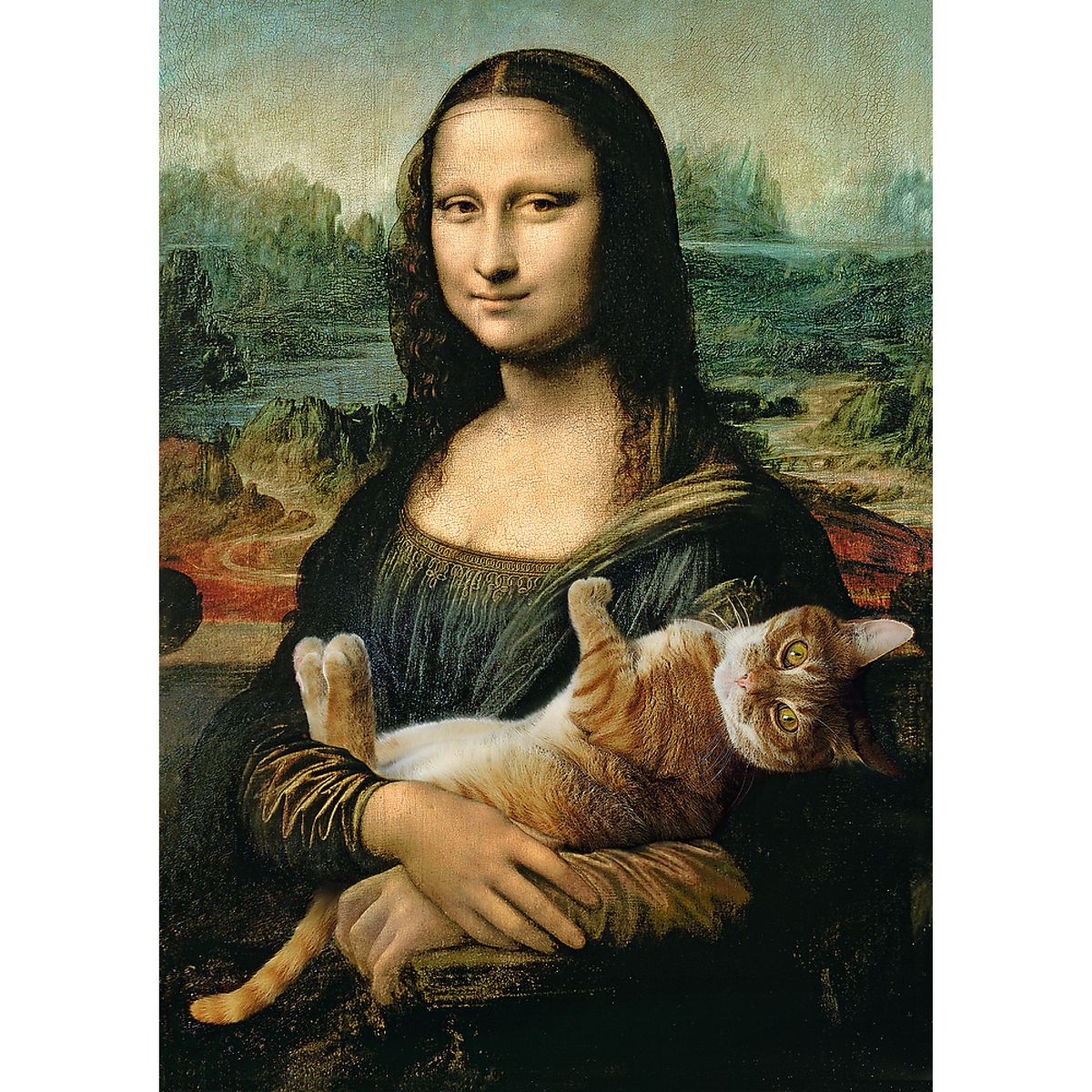 IMAGIN Puzzle 500 pièces Mona Lisa et Chat