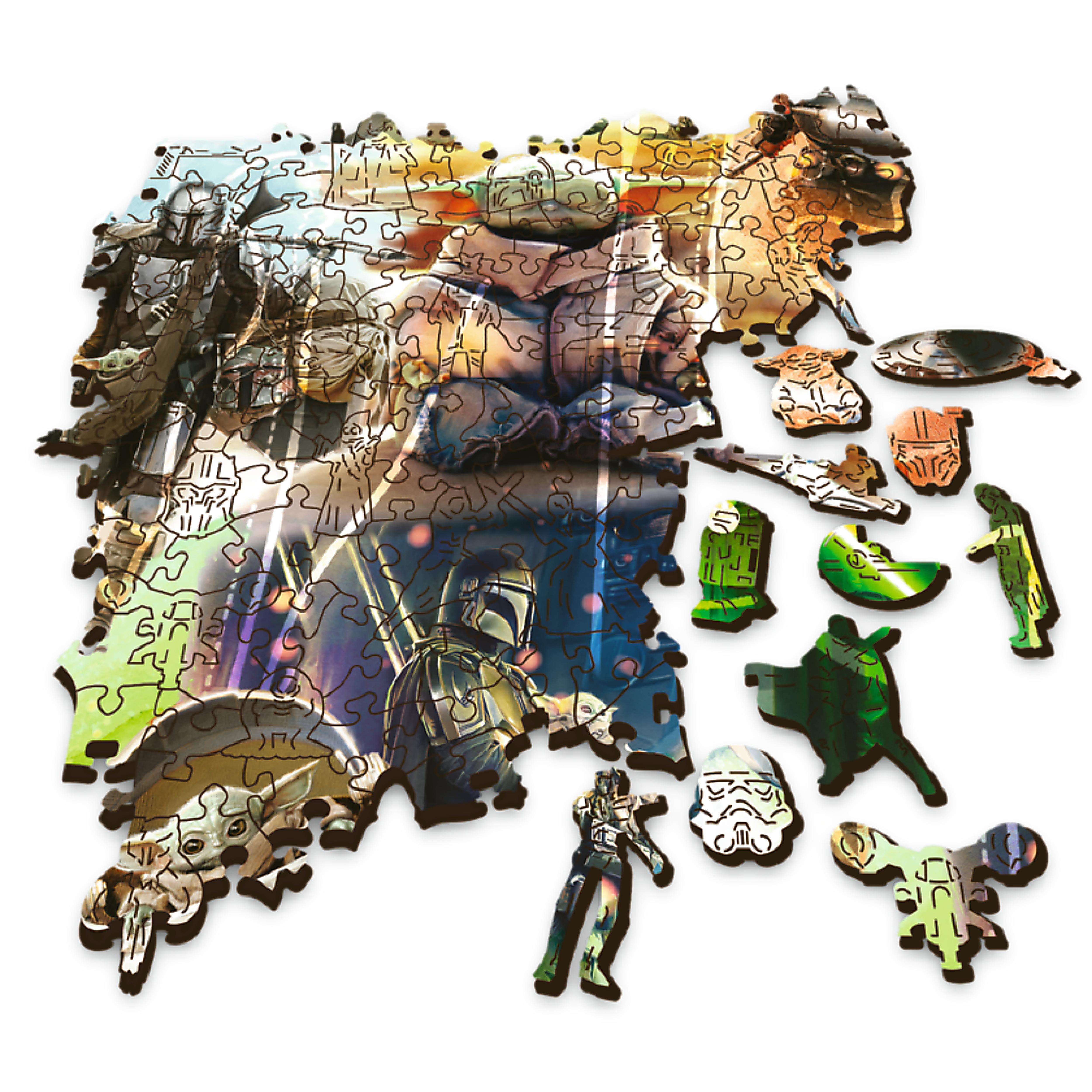 Voir la diapositive 2 : TREFL Puzzle 500+5 pièces Mystérieux Grogu Star Wars