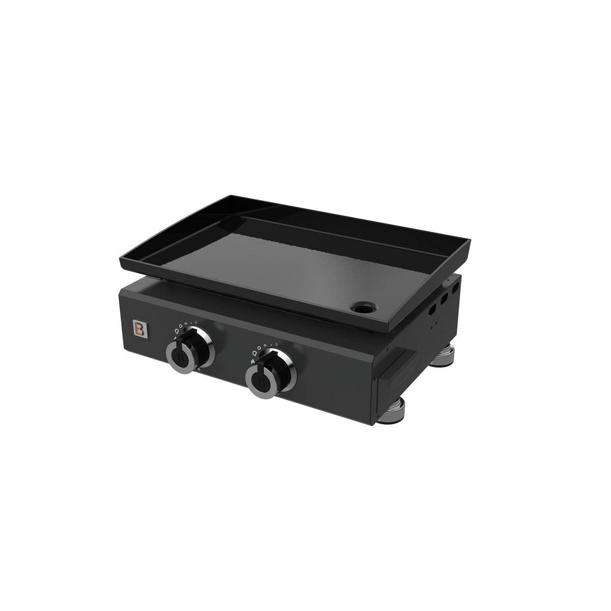 FAVEX Plancha Alicia - 2 feux - Plaque en acier - Noir