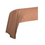 Taie de traversin en percale de coton 65 fils. Coloris disponibles : Jaune, Vert, Marron