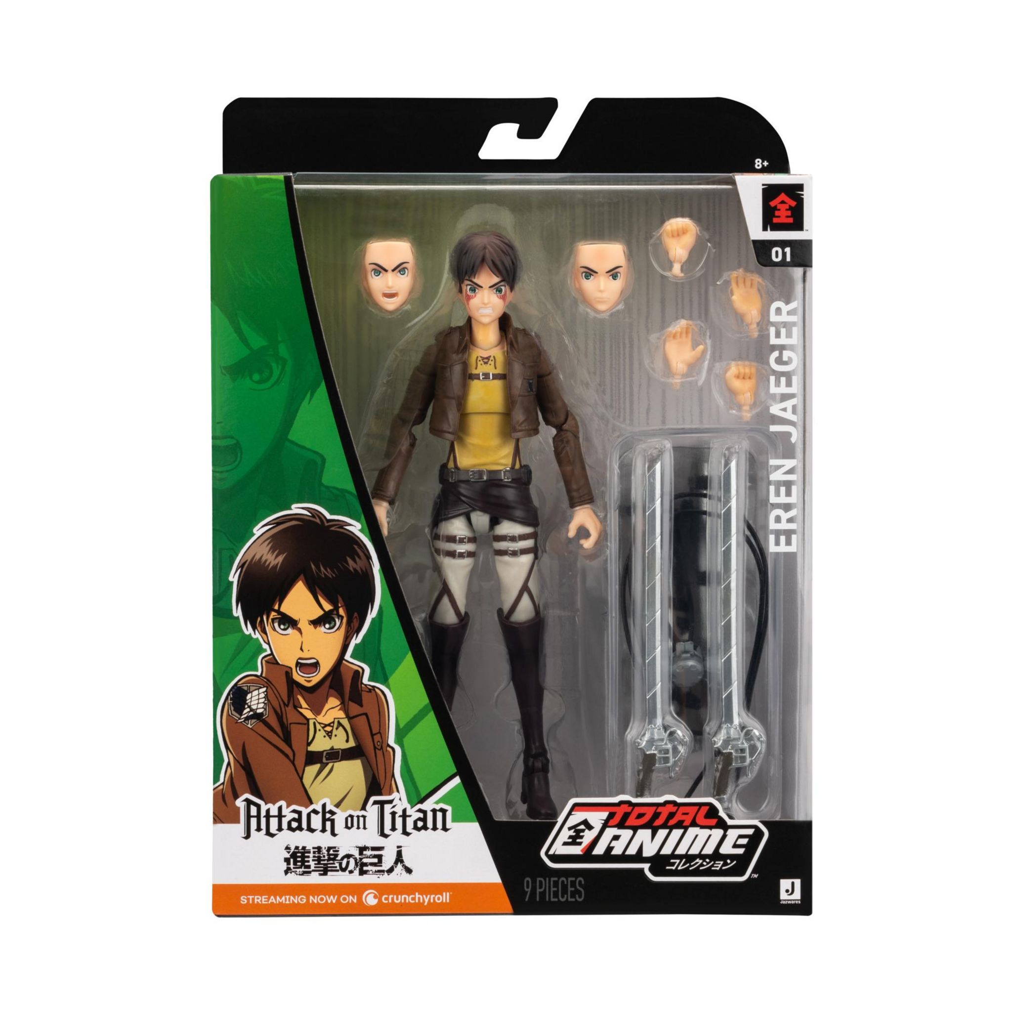 Voir la diapositive 4 : JAZWARES Figurine Attaque des Titans - Eren 16cm