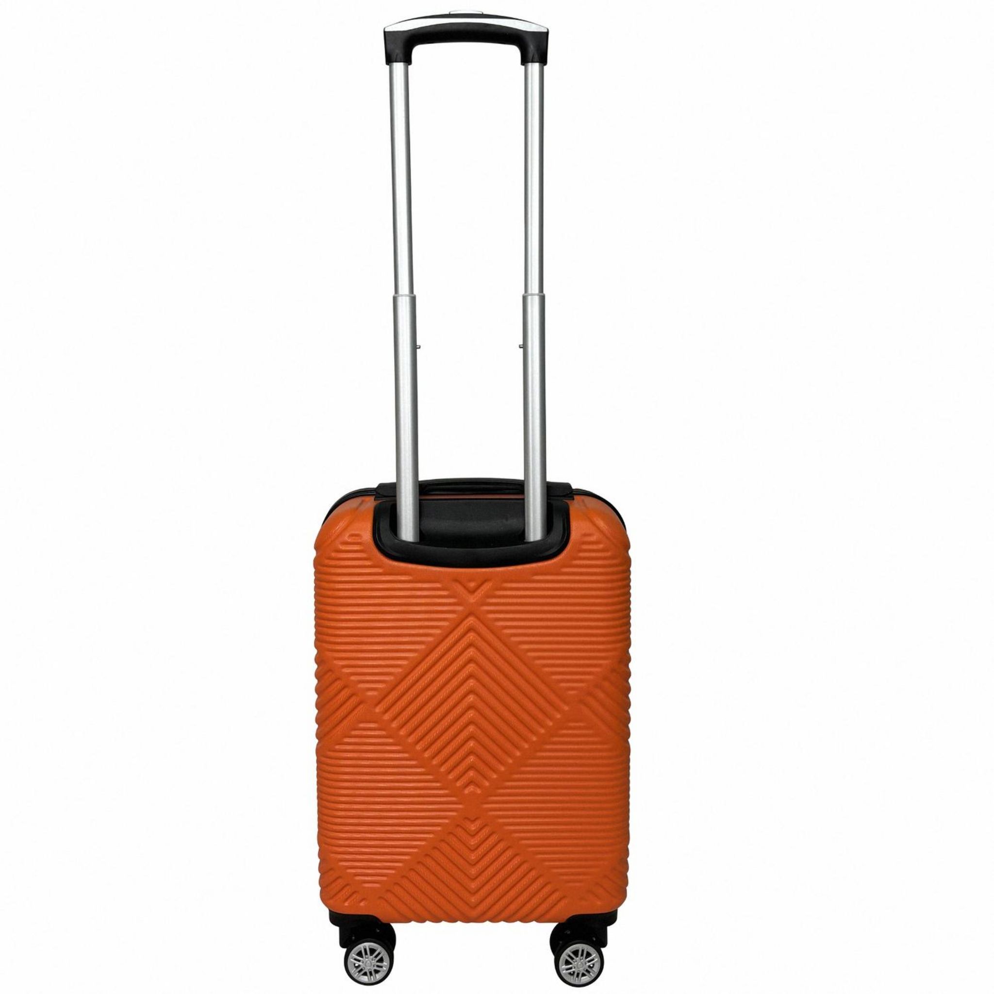 Voir la diapositive 3 : AIRPORT Valise rigide ABS orange 8 roues 55x35x20cm Ethnic