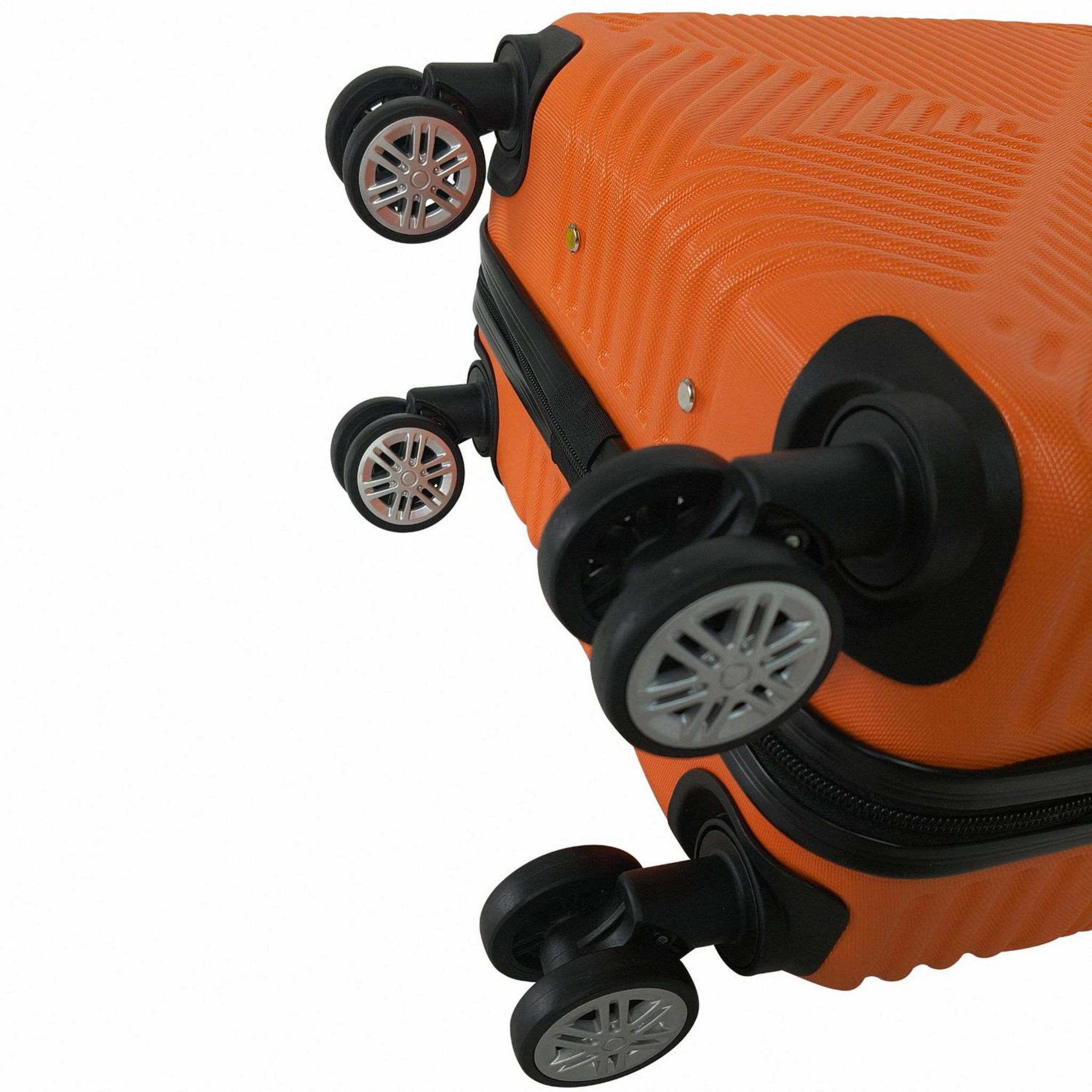 Voir la diapositive 5 : AIRPORT Valise rigide ABS orange 8 roues 55x35x20cm Ethnic