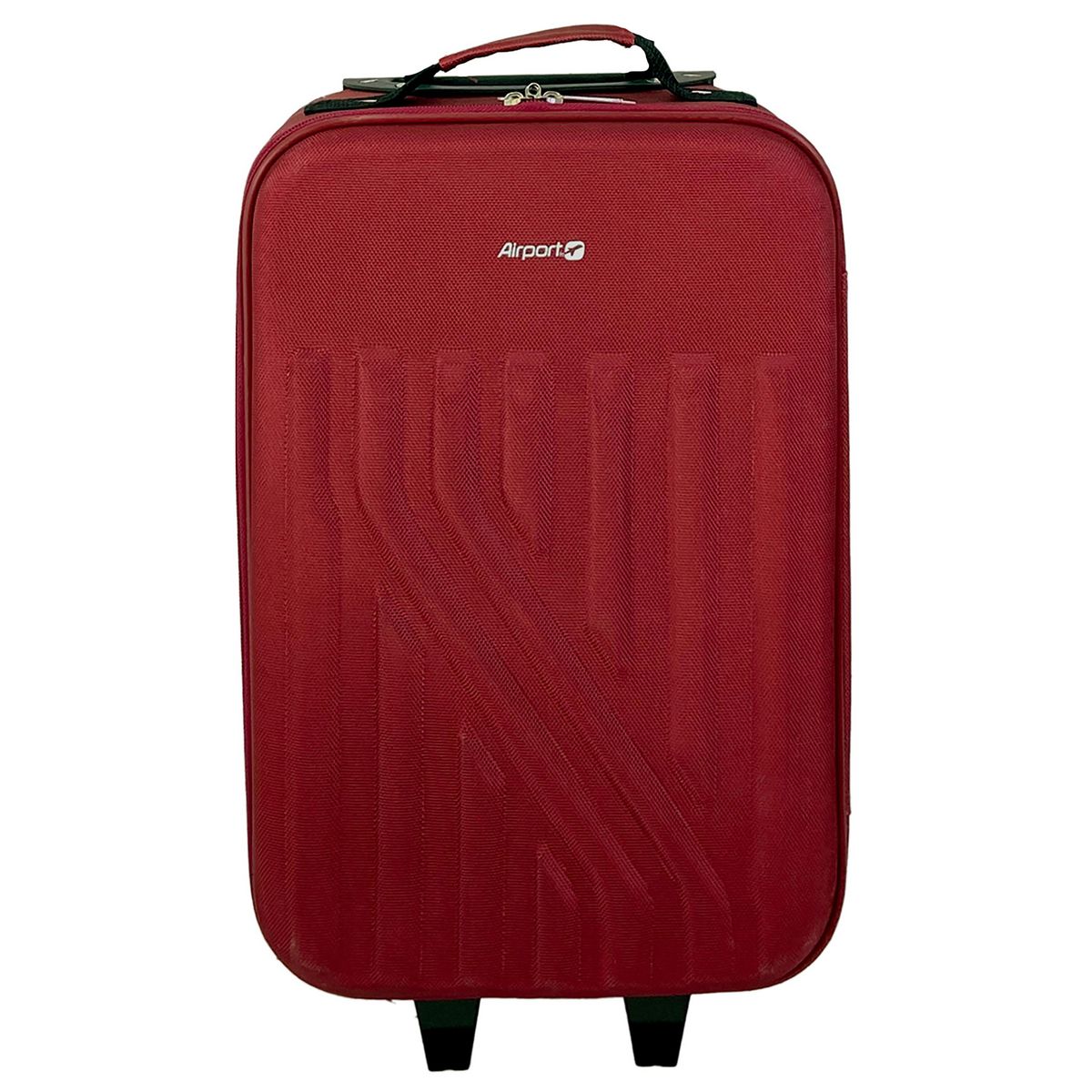 AIRPORT Valise souple polyester rouge 4 roues 45x29x18cm Rail