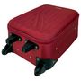 Voir la diapositive 5 : AIRPORT Valise souple polyester rouge 4 roues 45x29x18cm Rail