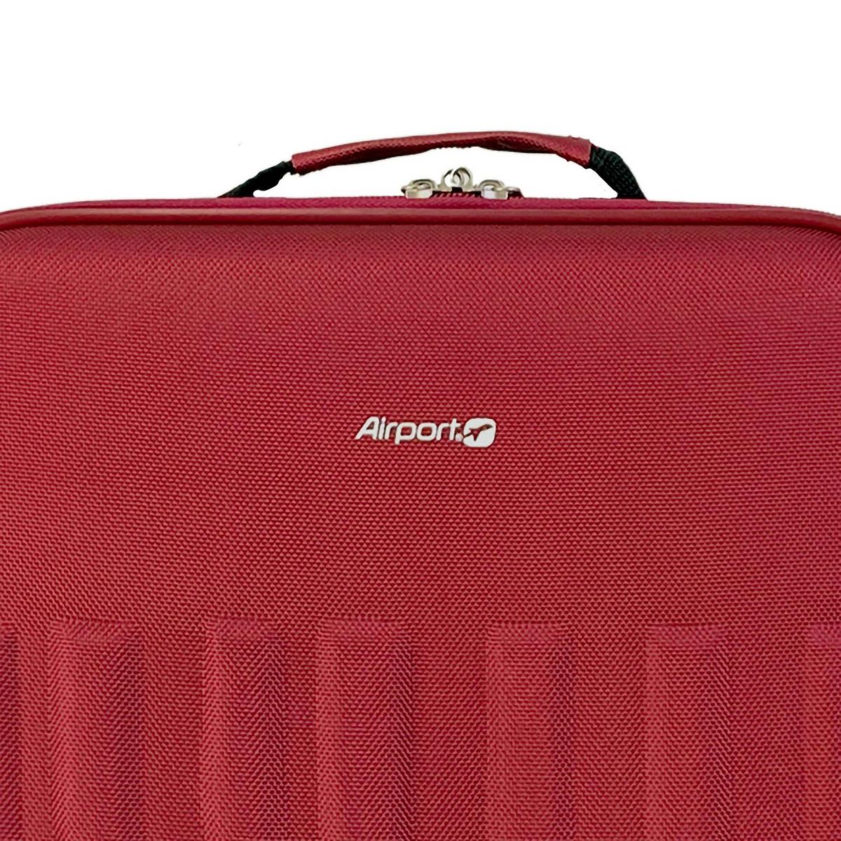 AIRPORT Valise souple polyester rouge 4 roues 45x29x18cm Rail
