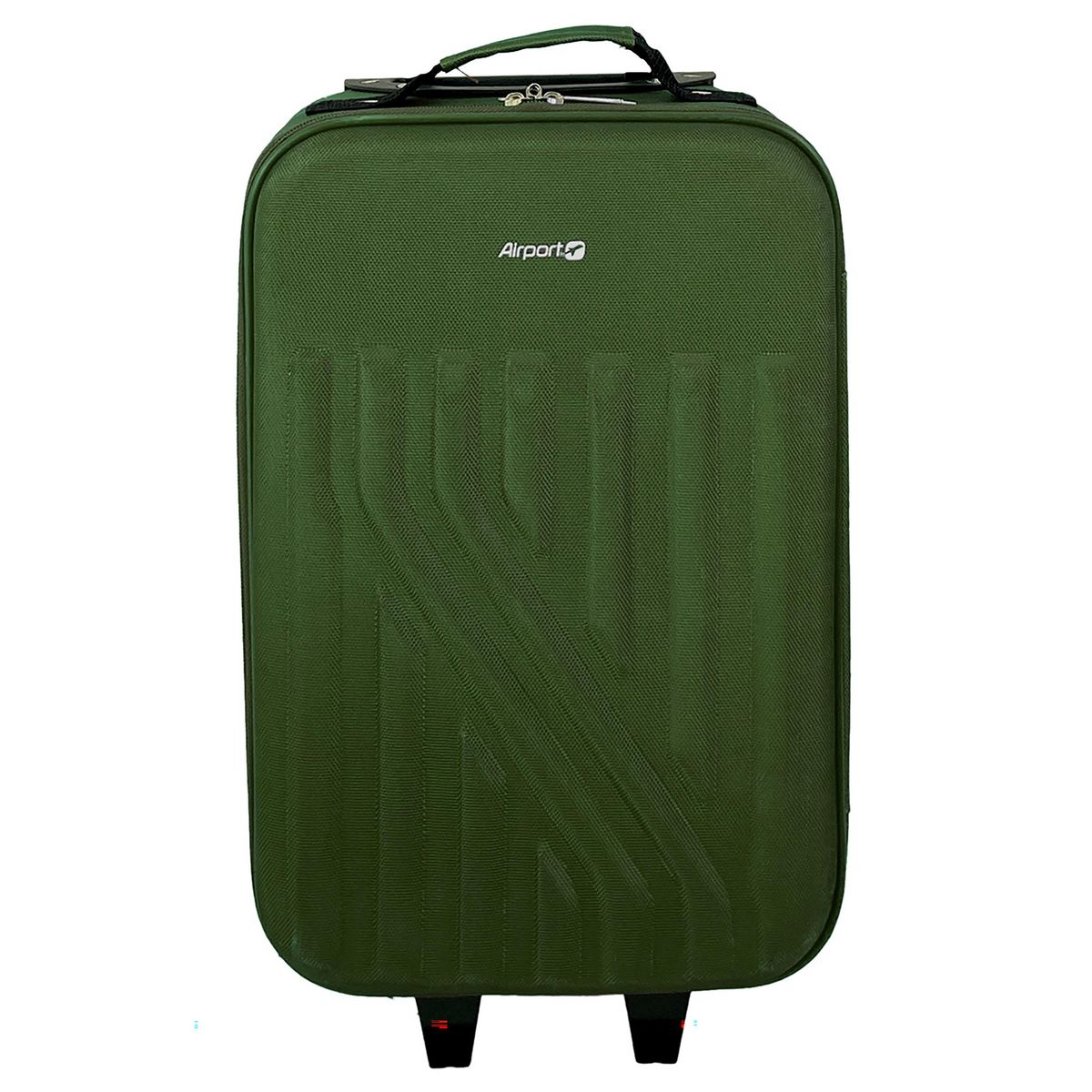 AIRPORT Valise souple polyester vert 4 roues 45x29x18cm Rail