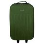 Voir la diapositive 1 : AIRPORT Valise souple polyester vert 4 roues 45x29x18cm Rail