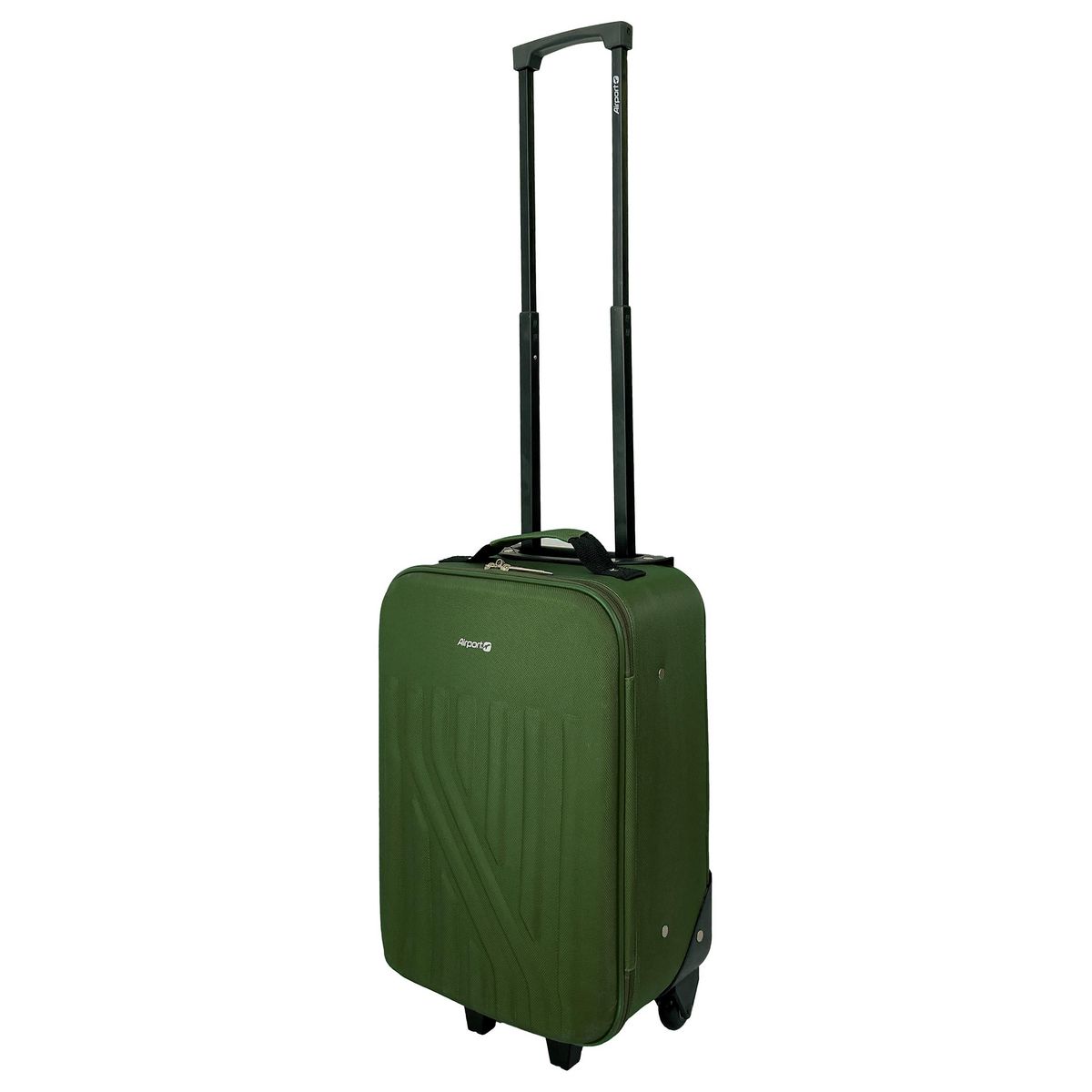 AIRPORT Valise souple polyester vert 4 roues 45x29x18cm Rail