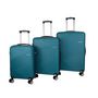 Voir la diapositive 8 : AIRPORT Valise rigide ABS bleu 8 roues 55x35x20cm Ginko