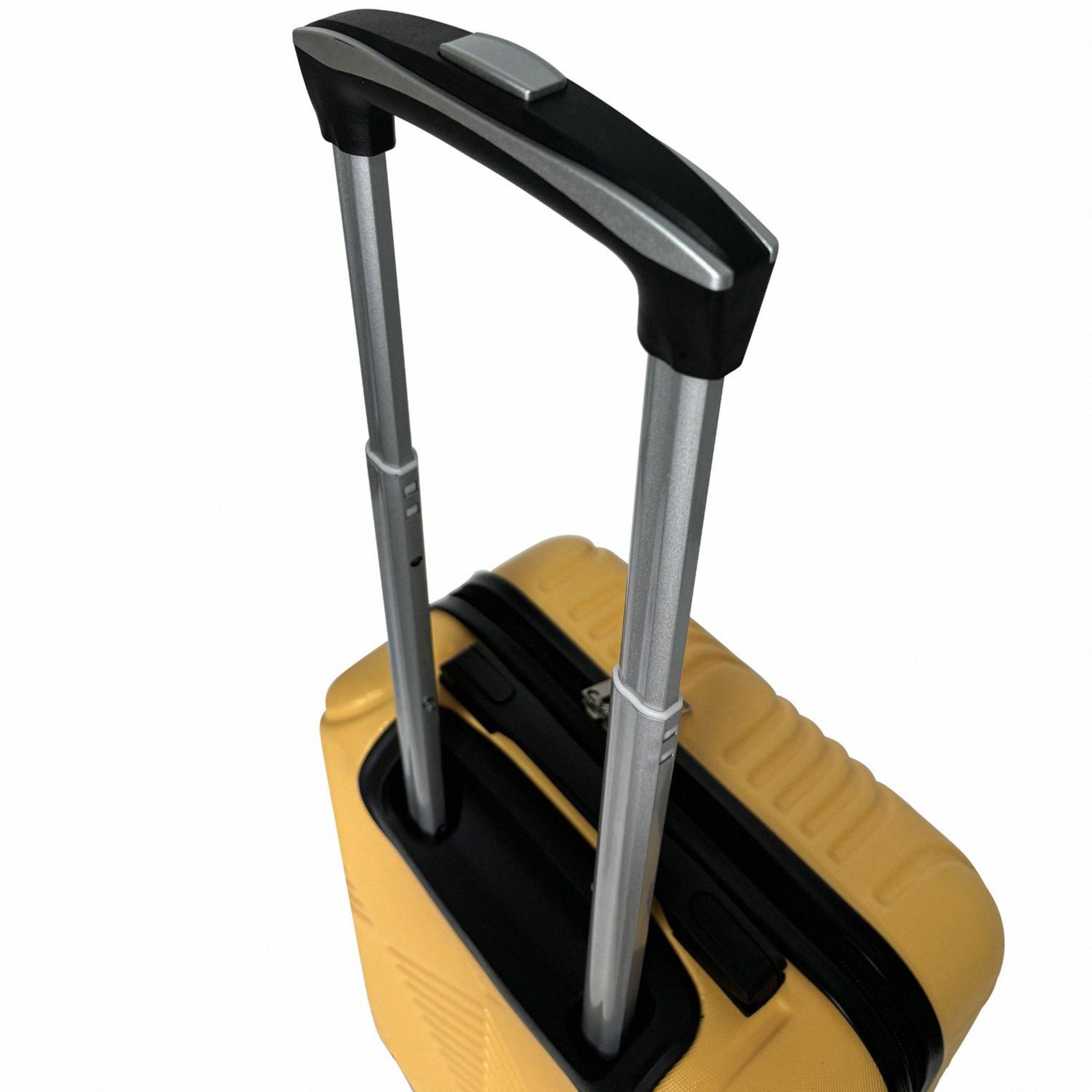 Voir la diapositive 4 : AIRPORT Valise rigide ABS jaune 8 roues 55x35x20cm Ethnic