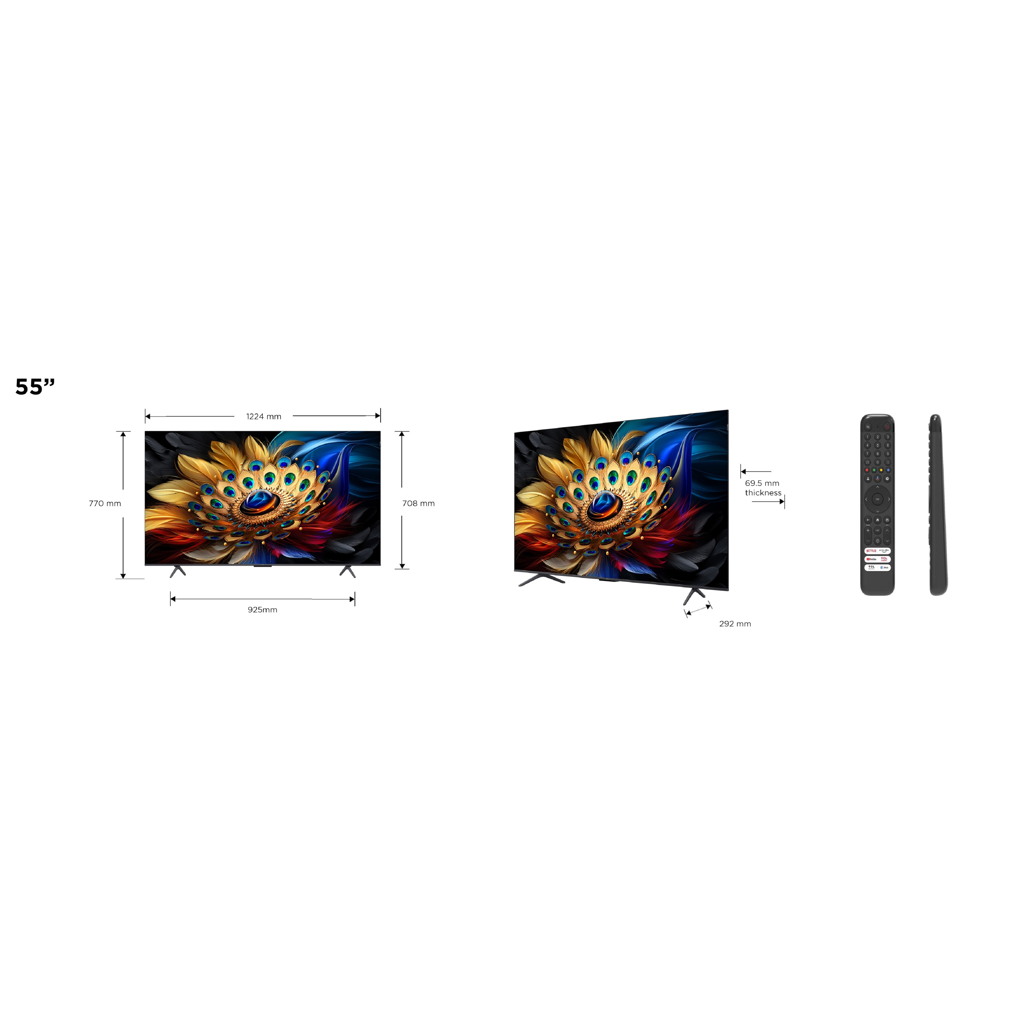 Voir la diapositive 2 : TCL TV QLED Pro 55C69B
