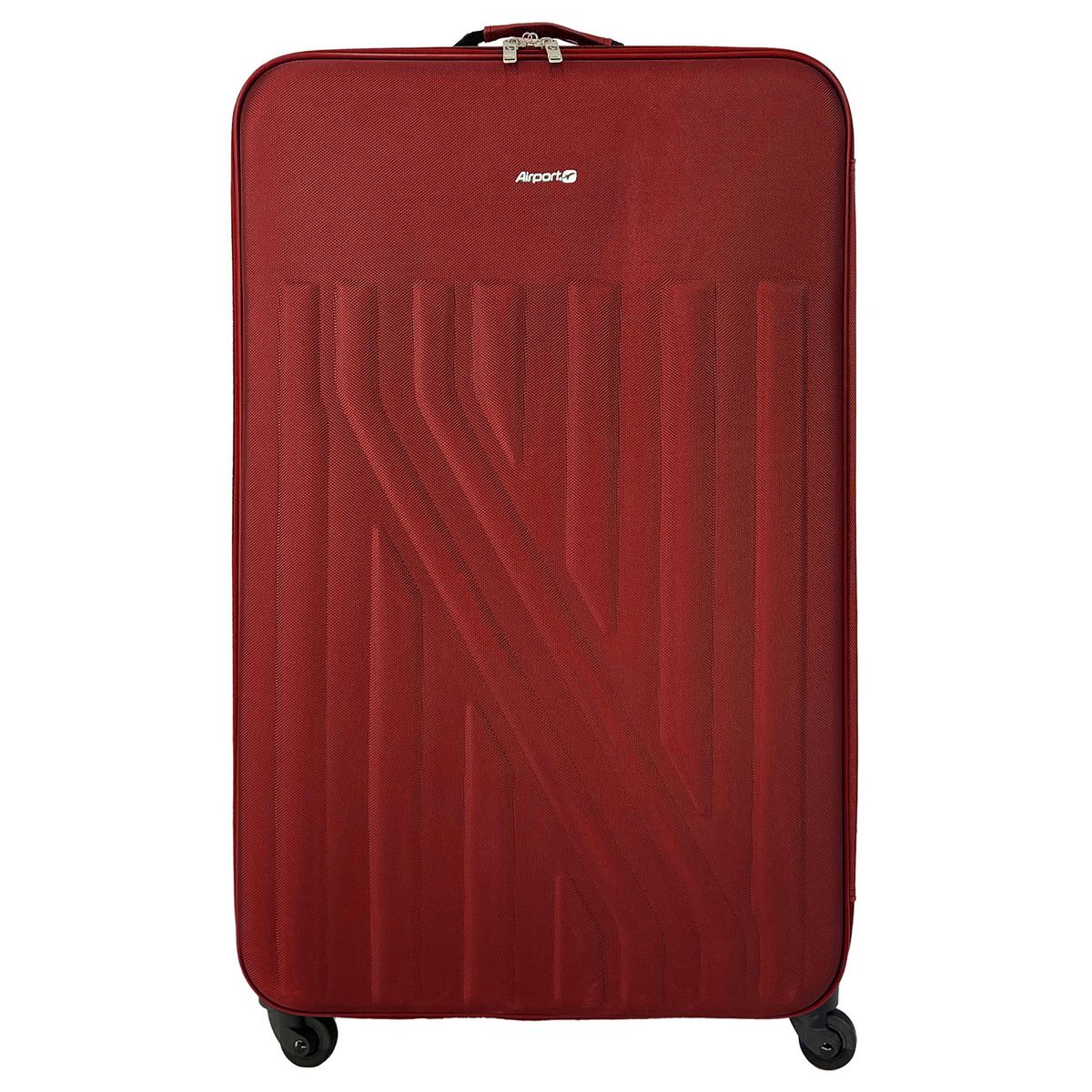 AIRPORT Valise souple polyester rouge 4 roues 75x45x26cm Rail