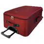 Voir la diapositive 4 : AIRPORT Valise souple polyester rouge 4 roues 75x45x26cm Rail