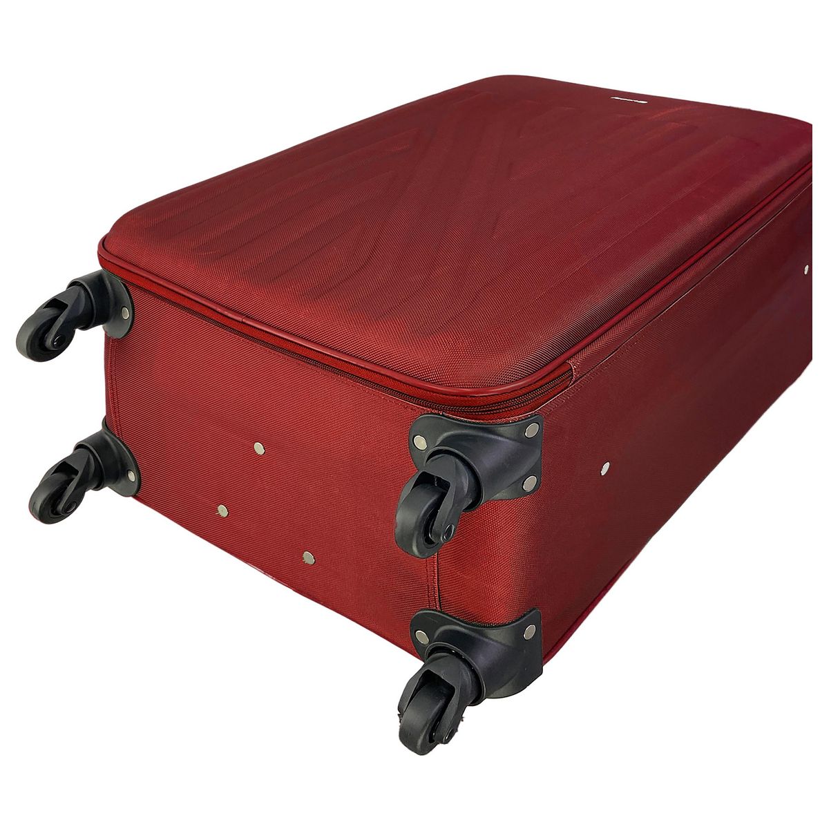 AIRPORT Valise souple polyester rouge 4 roues 75x45x26cm Rail