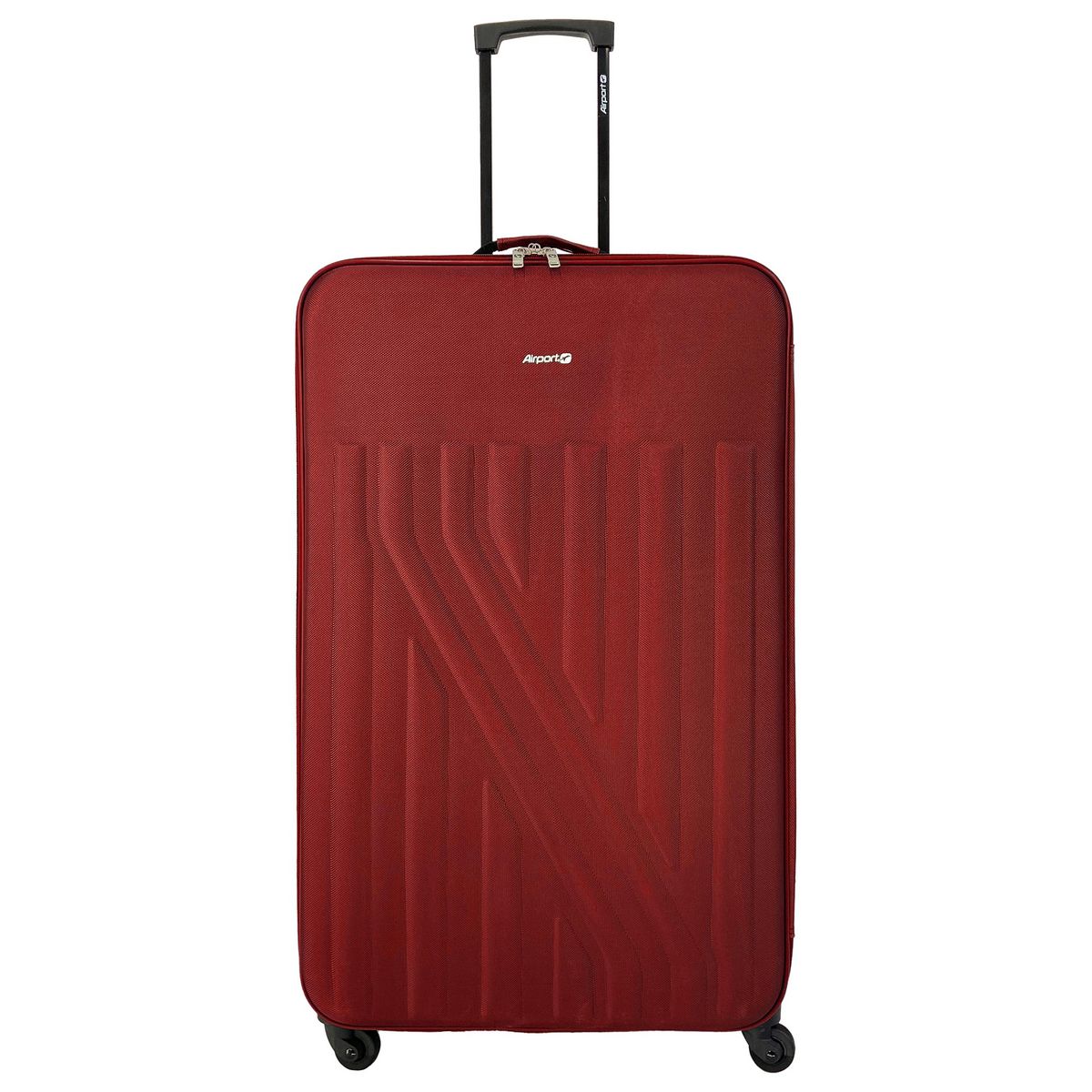 AIRPORT Valise souple polyester rouge 4 roues 75x45x26cm Rail