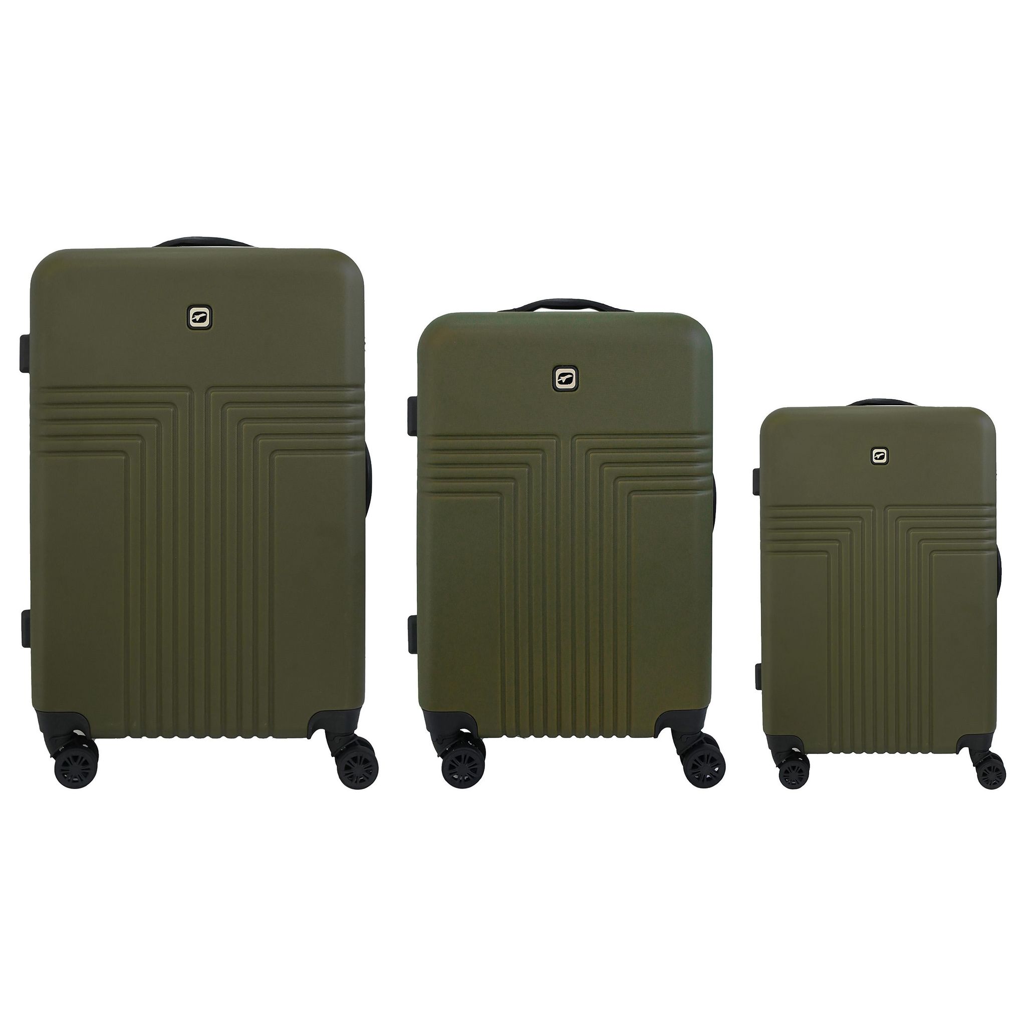 Voir la diapositive 13 : AIRPORT Valise rigide extensible  ABS kaki 8 roues 61x40x25cm Roots