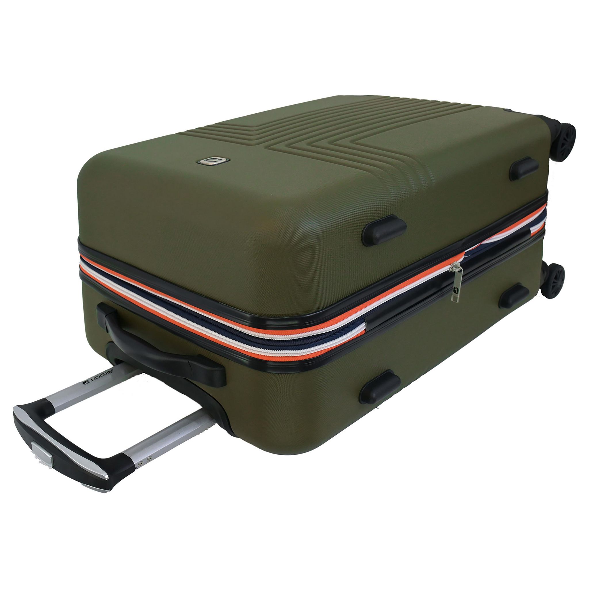 Voir la diapositive 4 : AIRPORT Valise rigide extensible  ABS kaki 8 roues 61x40x25cm Roots