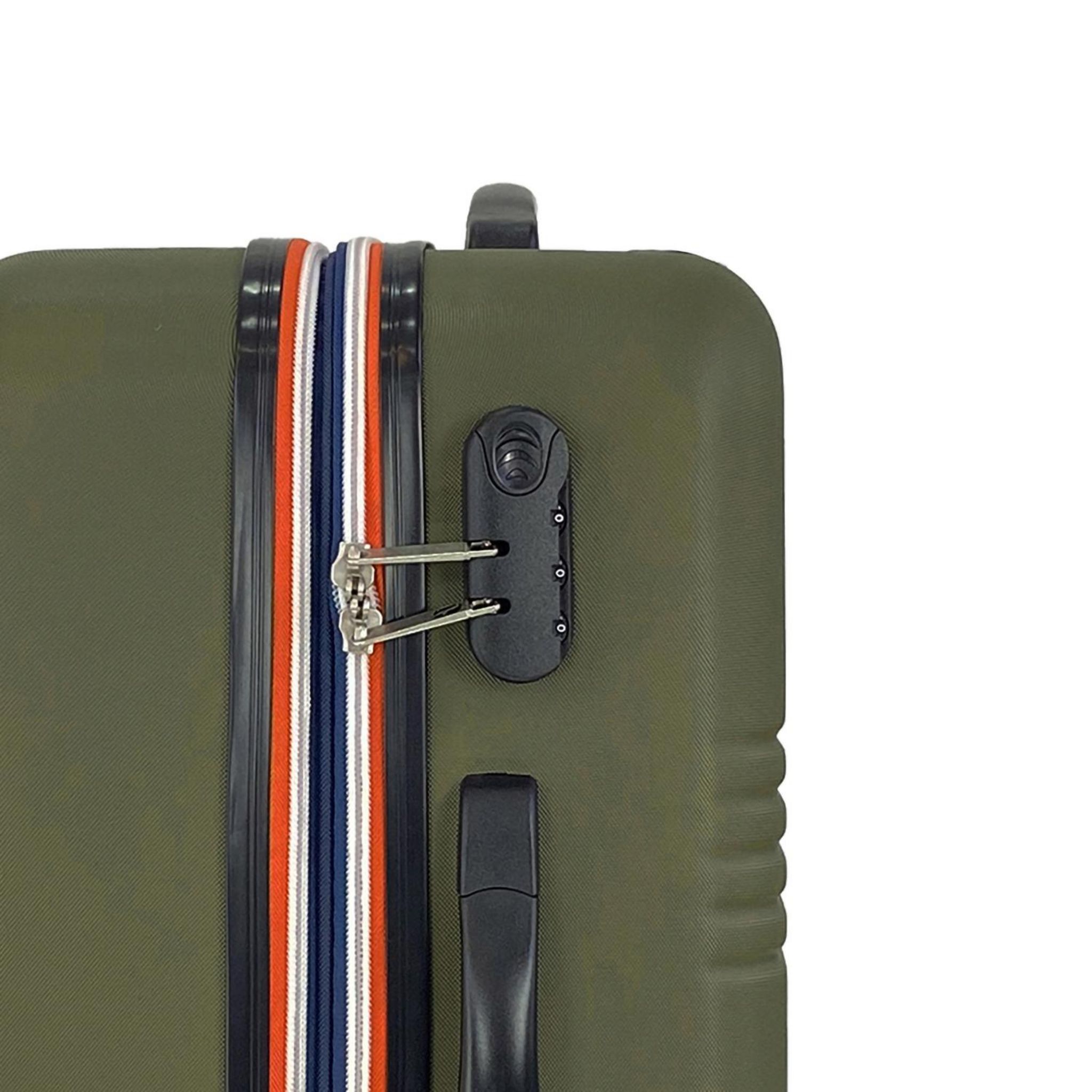 Voir la diapositive 7 : AIRPORT Valise rigide extensible  ABS kaki 8 roues 61x40x25cm Roots